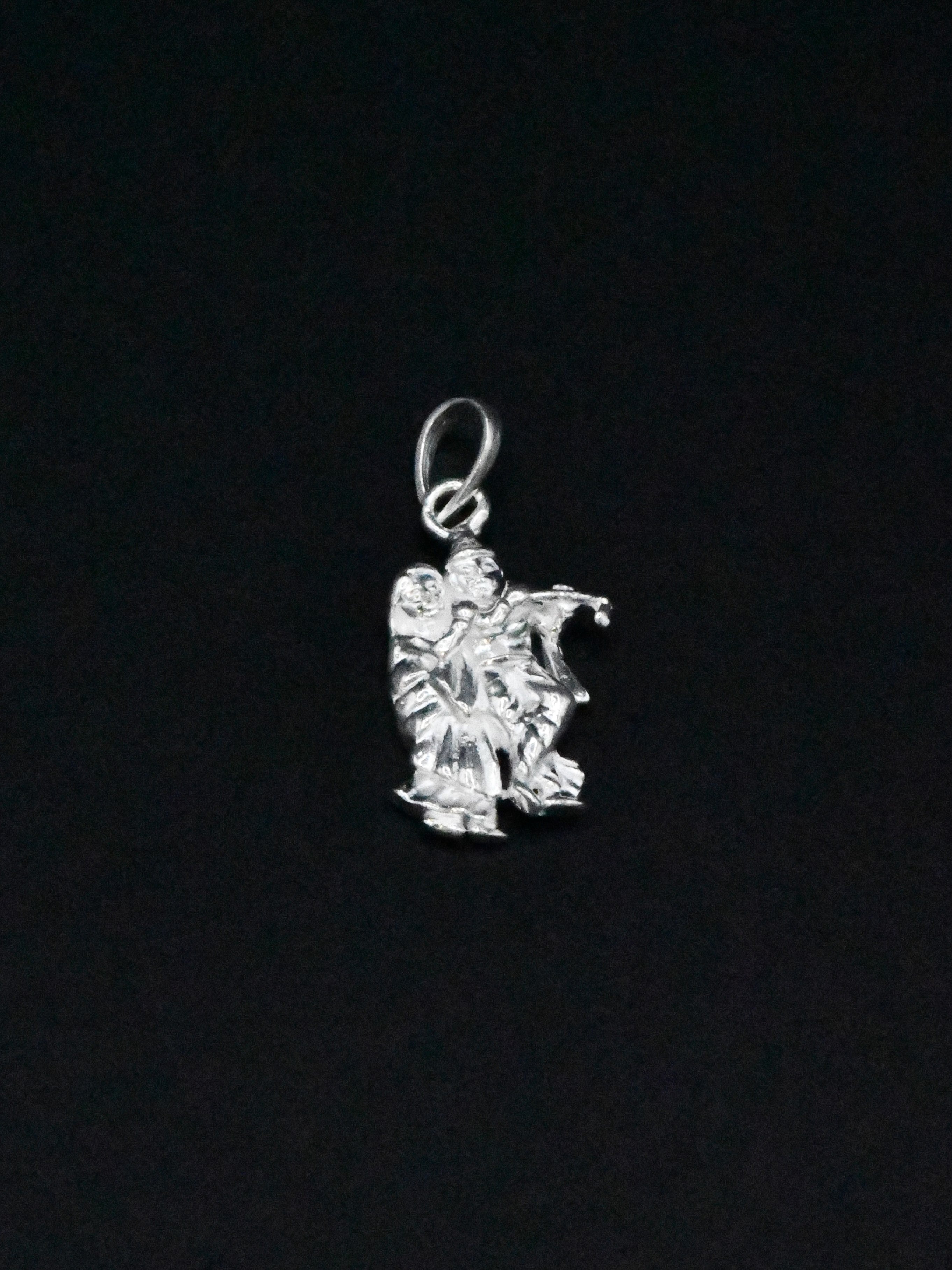 Silver Radhe Krishna Pendant