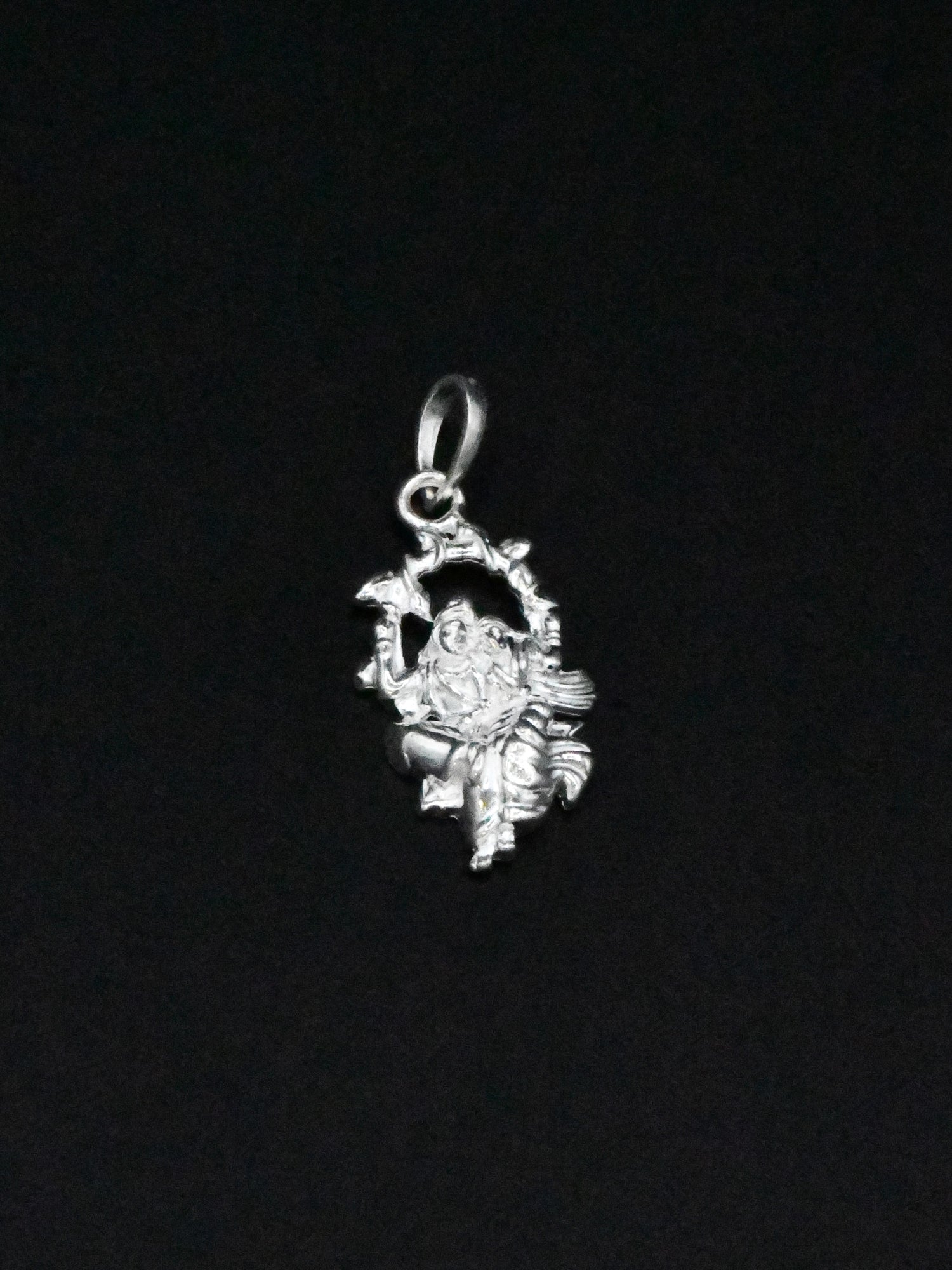 Silver Radhe Krishna Pendant