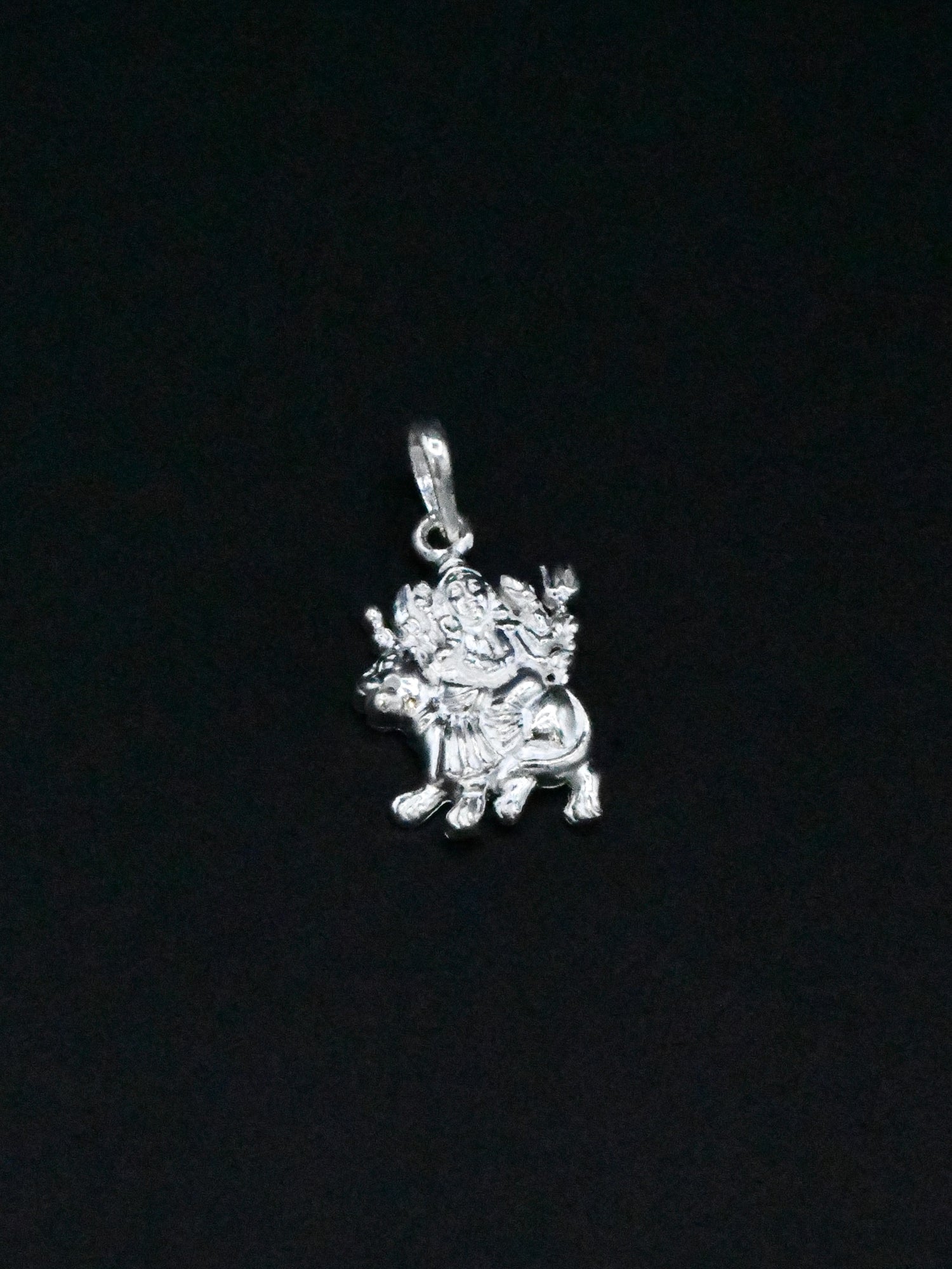 Silver Durga Mata Pendant