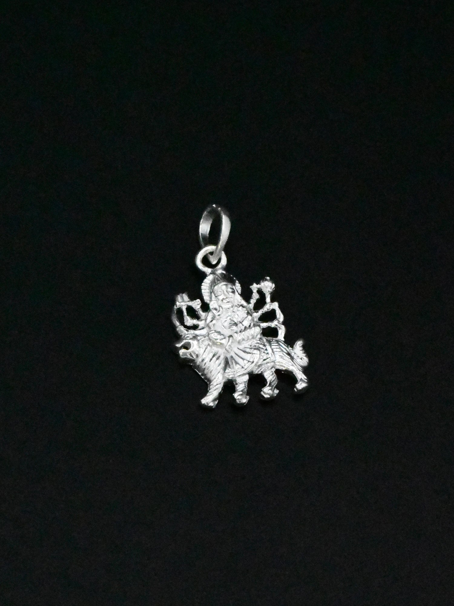 Silver Durga Mata Pendant