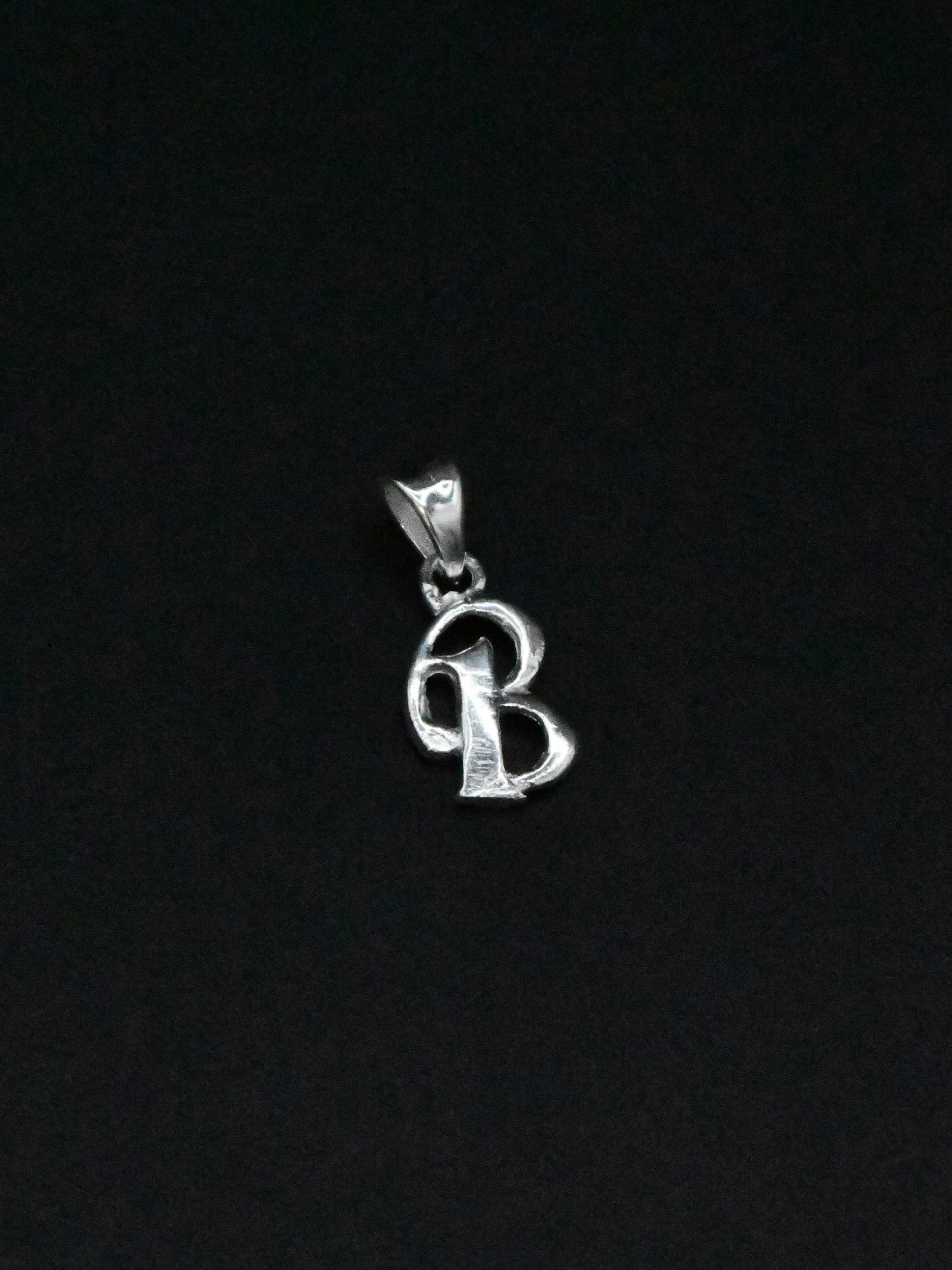 Silver &quot;B&quot; Pendant