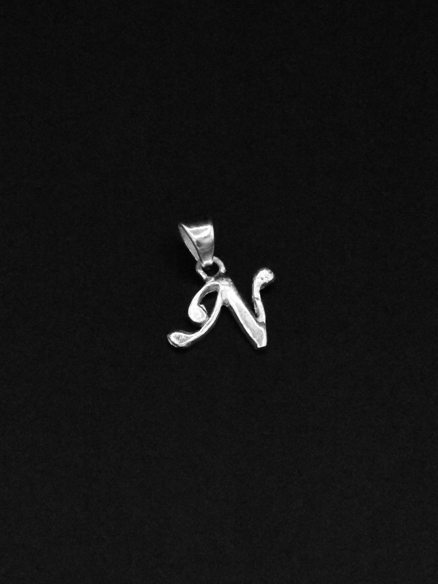 Silver &quot;N&quot; Pendant