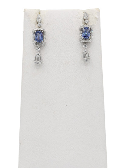 Silver CZ Necklace Set