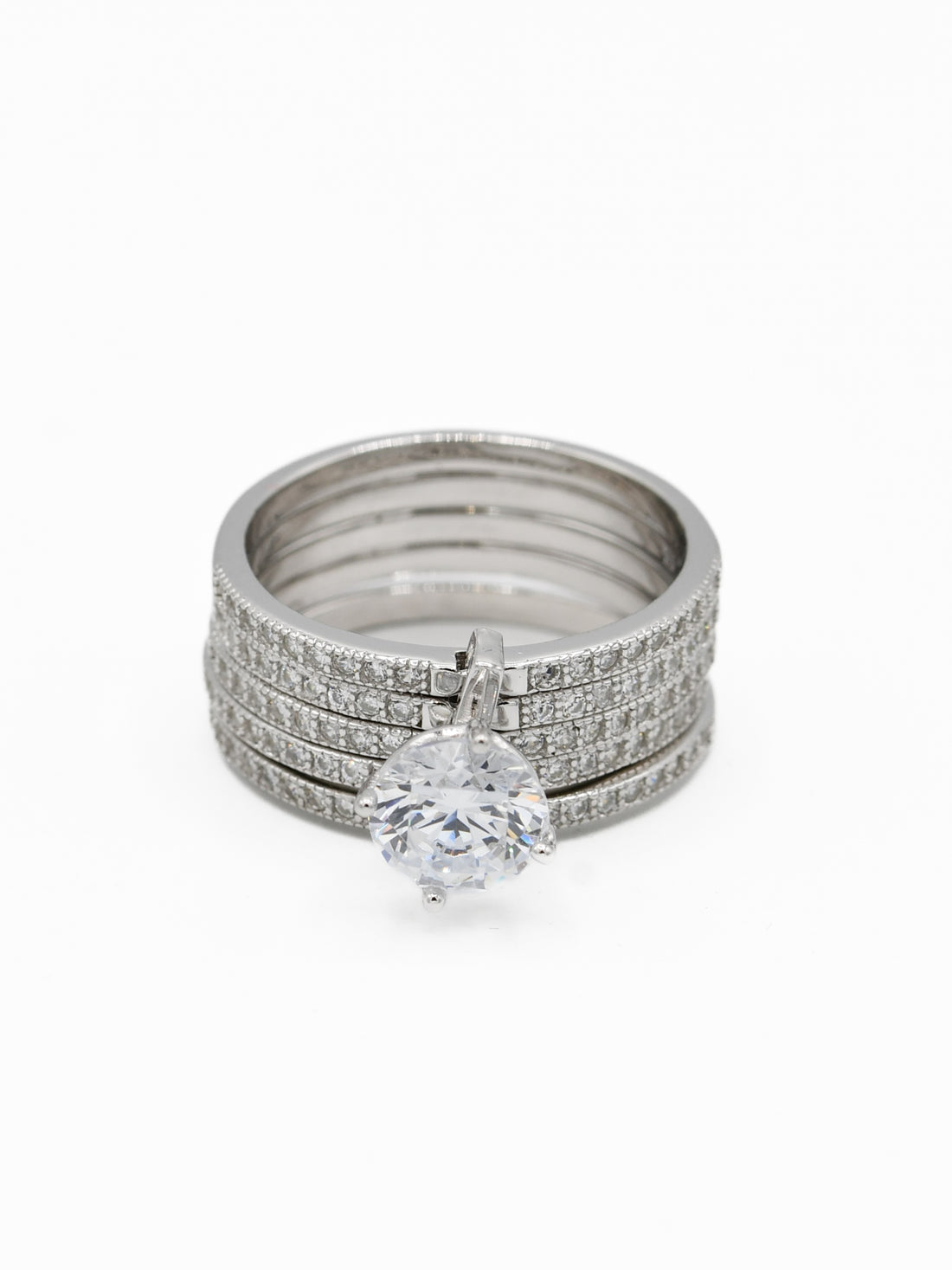 Silver CZ Ladies Ring