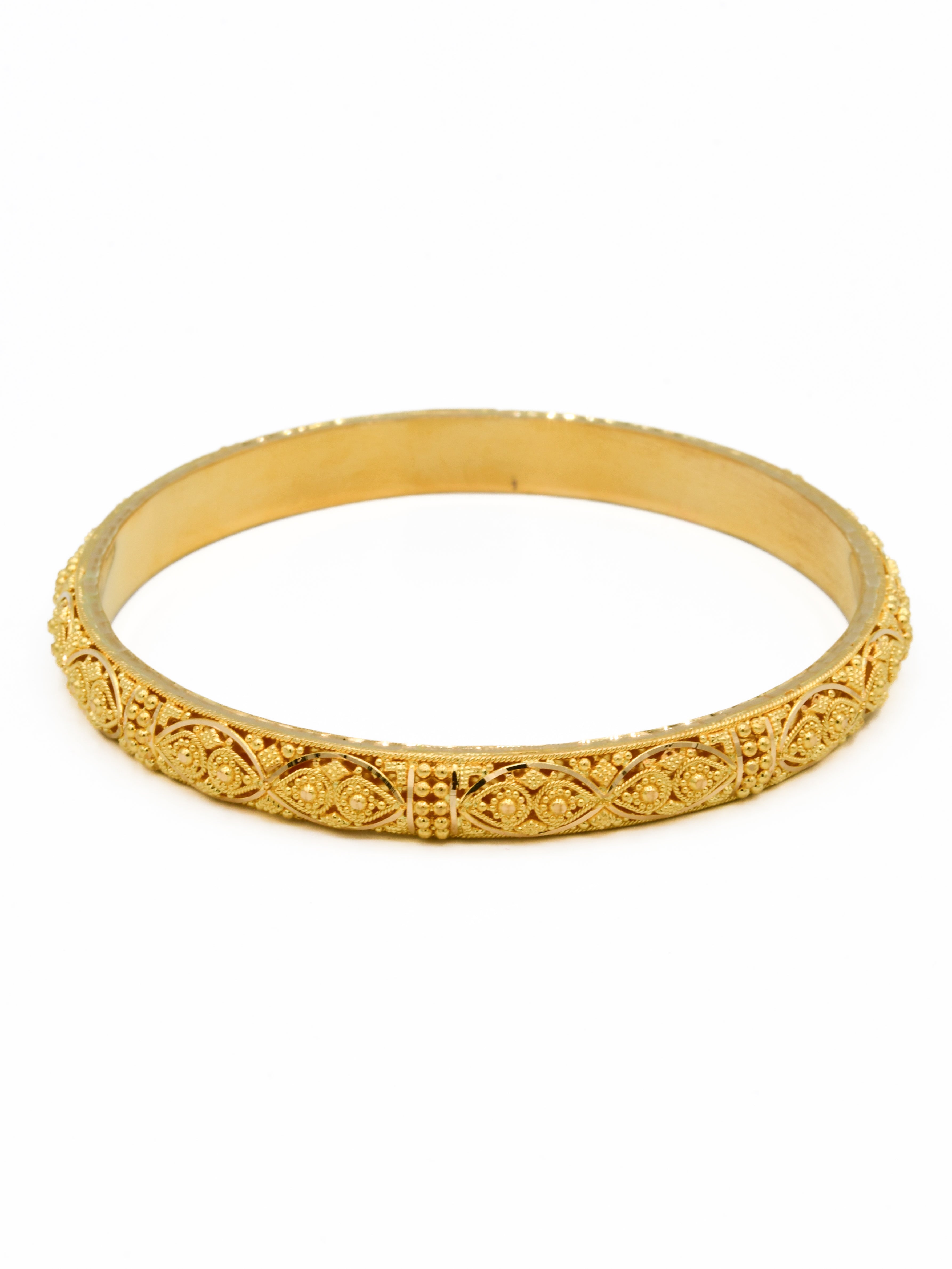 22ct Gold Filigree Pair Bangle