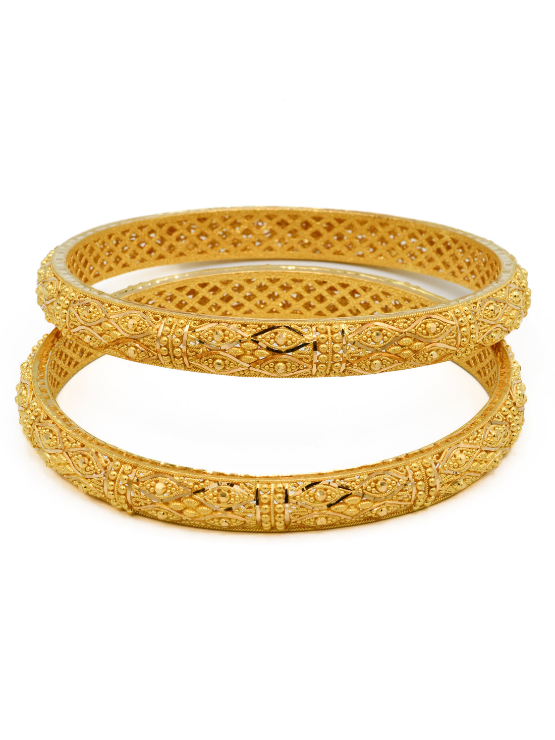 22ct Gold Filigree Pair Bangle