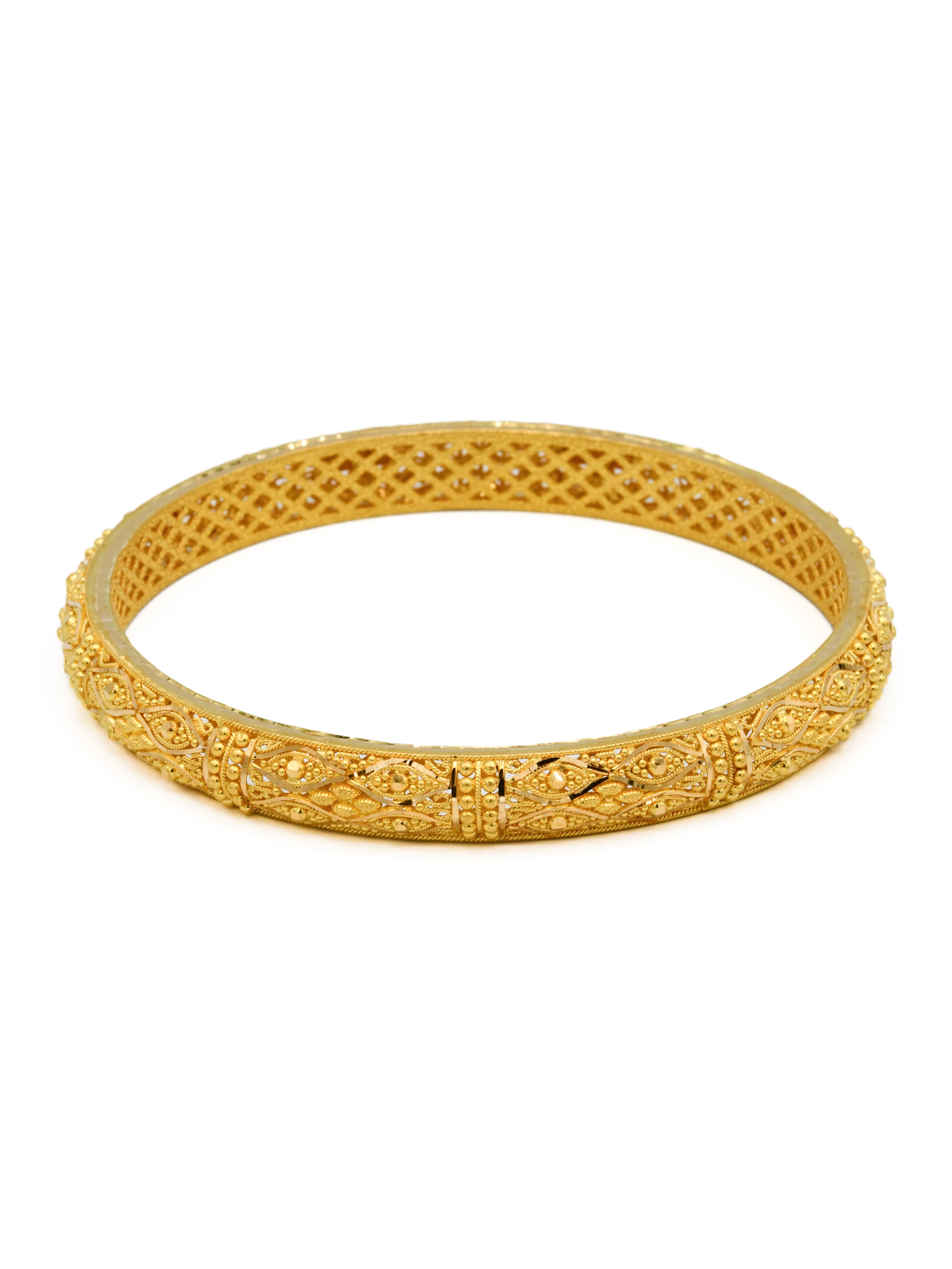 22ct Gold Filigree Pair Bangle