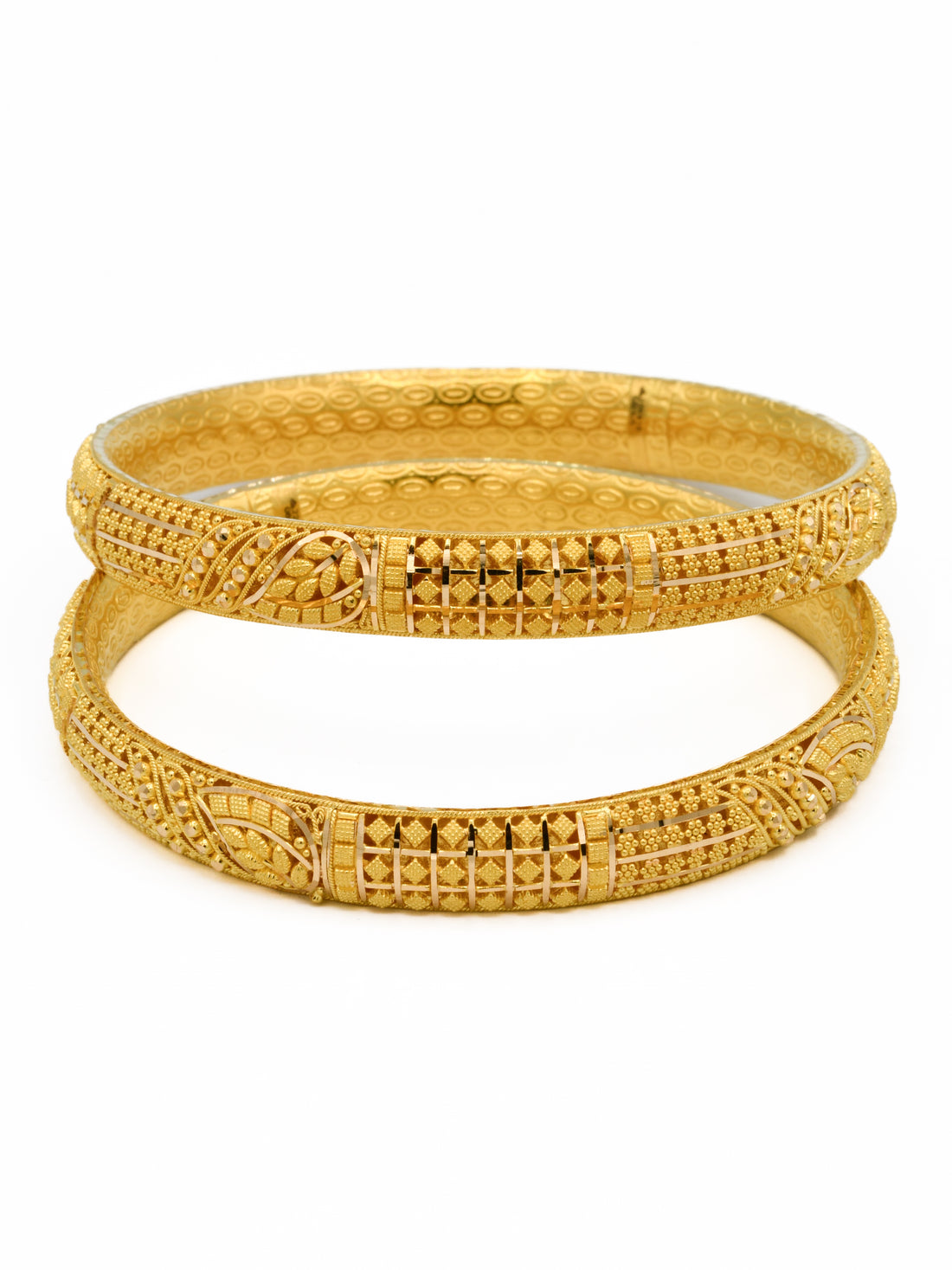 22ct Gold Filigree Pair Bangle