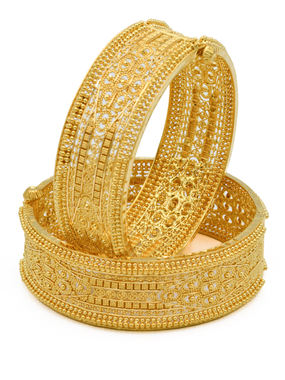 22ct Gold Pair Screw Patta Bangle