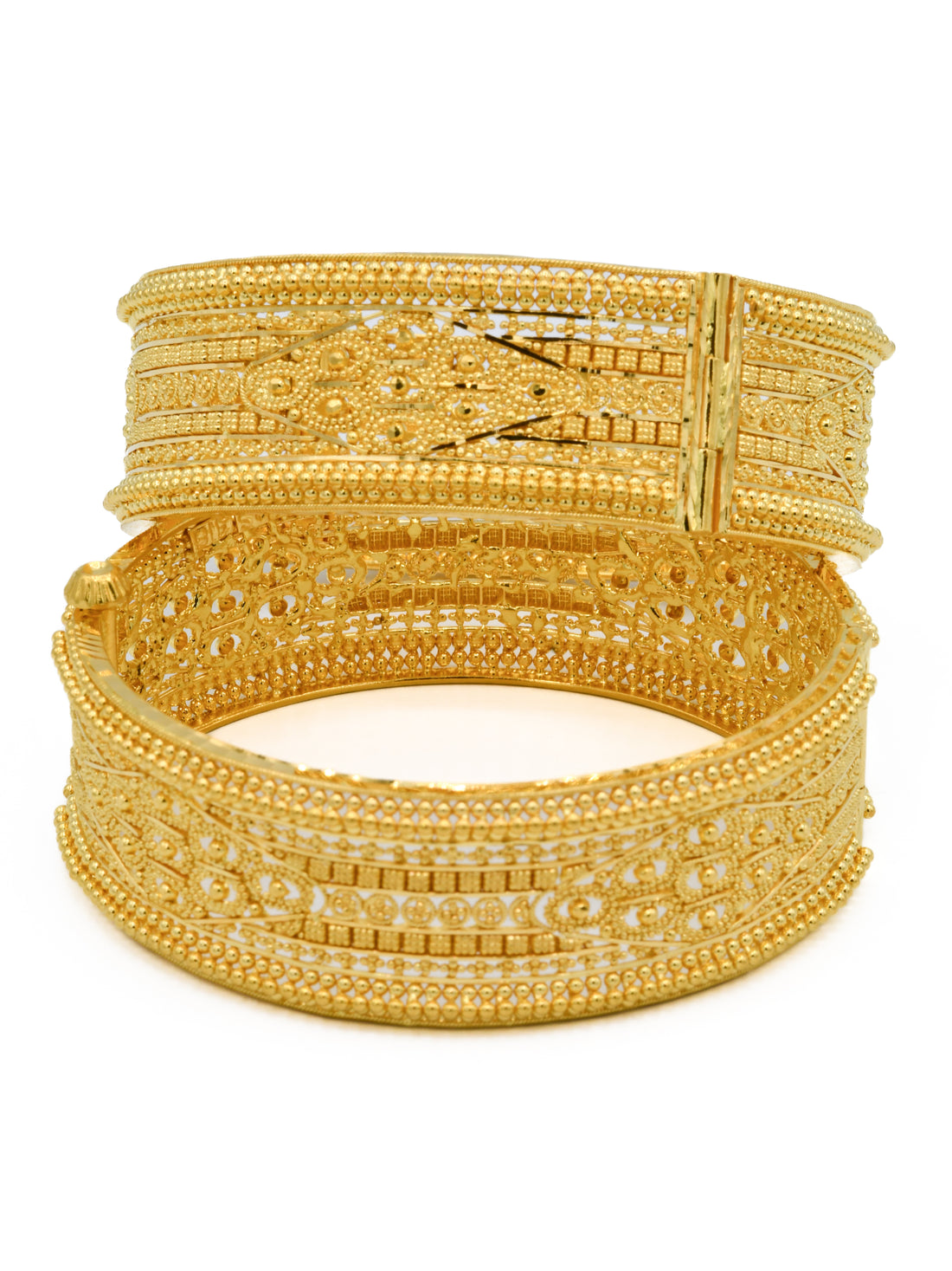 22ct Gold Pair Screw Patta Bangle