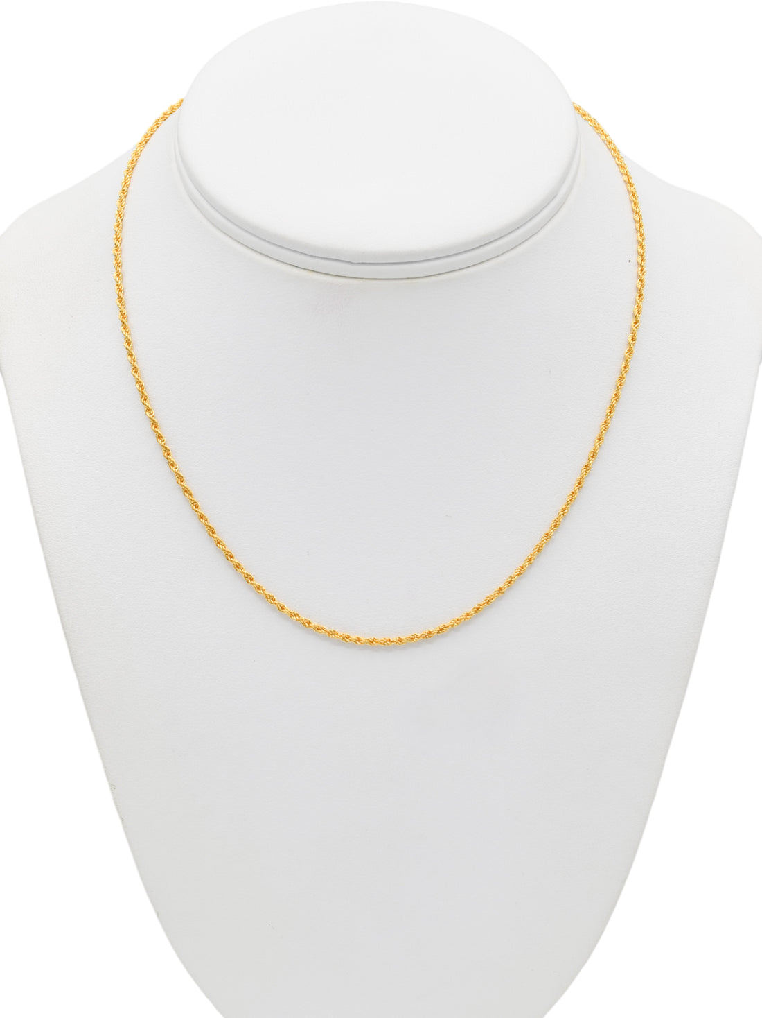 22ct Gold Hollow Rope Chain - 40 CM