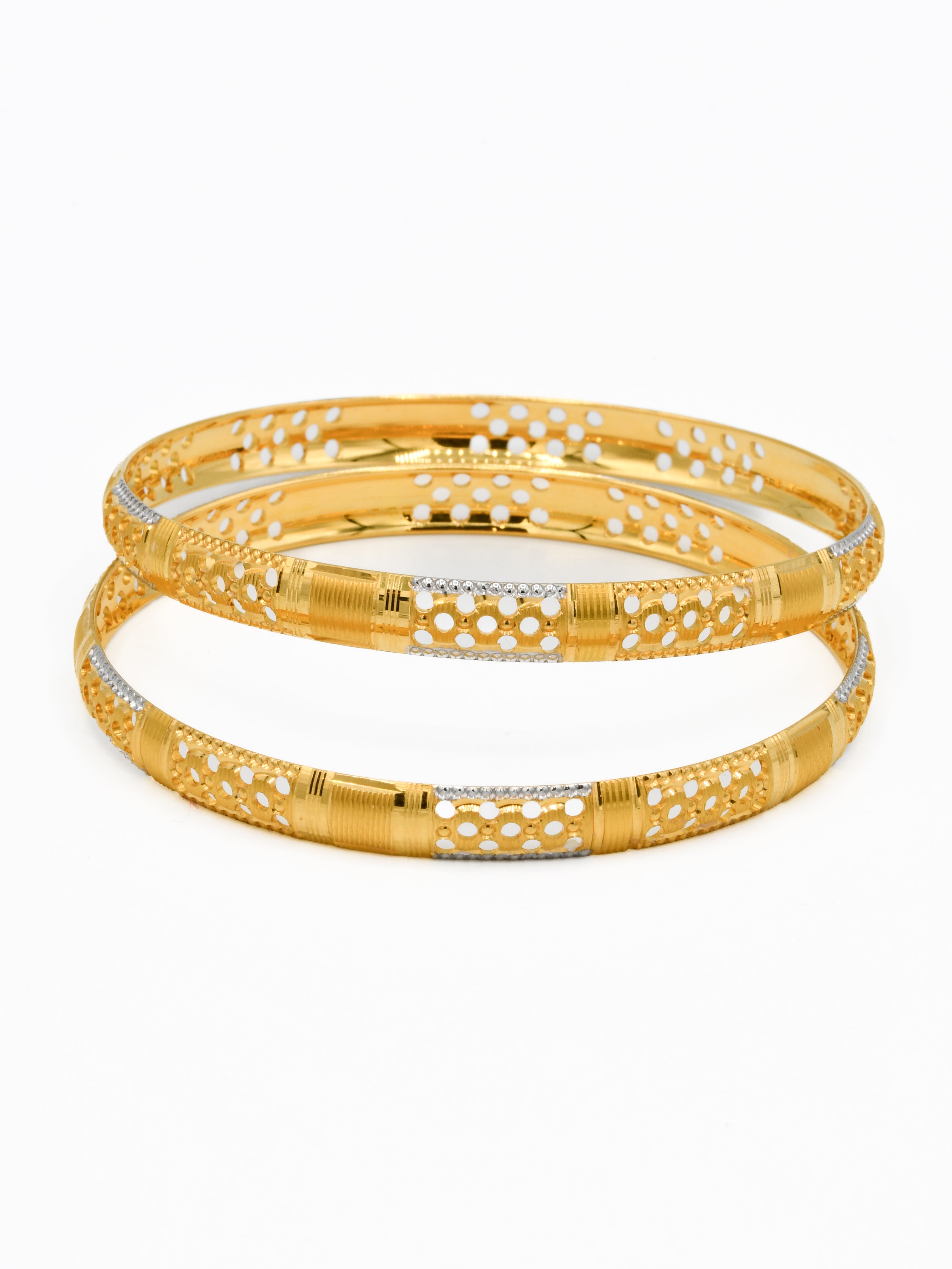 22ct Gold Two Tone Bangle