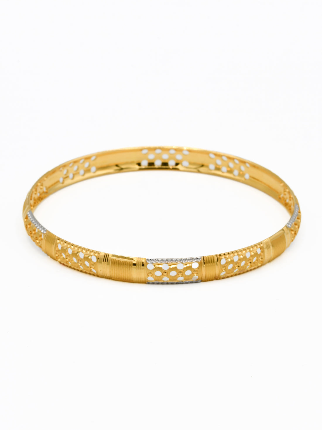 22ct Gold Two Tone Bangle