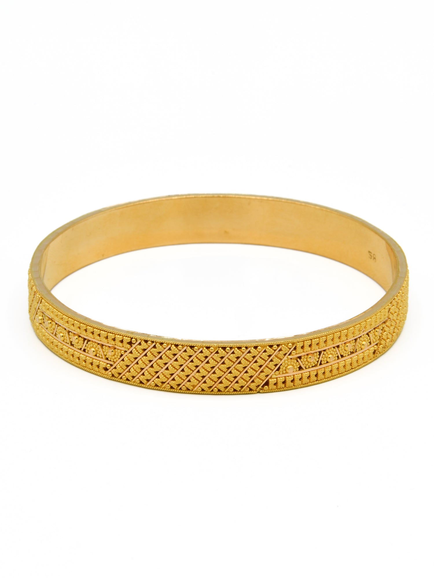 22ct Gold Filigree Pair Bangle