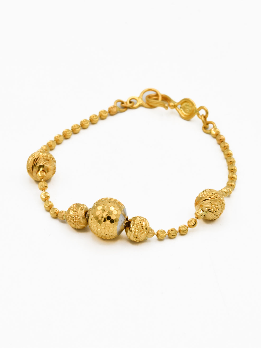 22ct Gold Ball 1 Piece Baby Bracelet