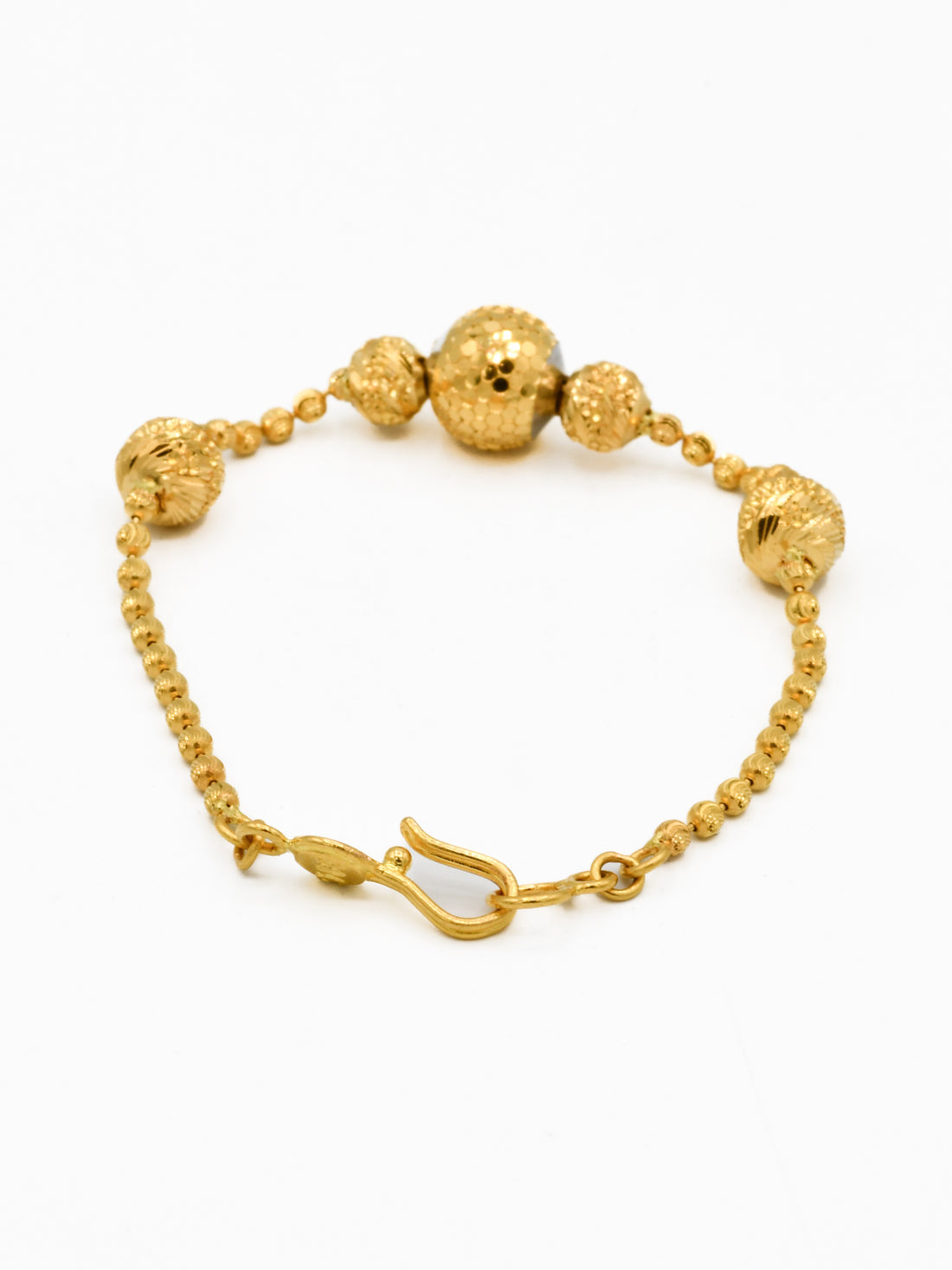 22ct Gold Ball 1 Piece Baby Bracelet