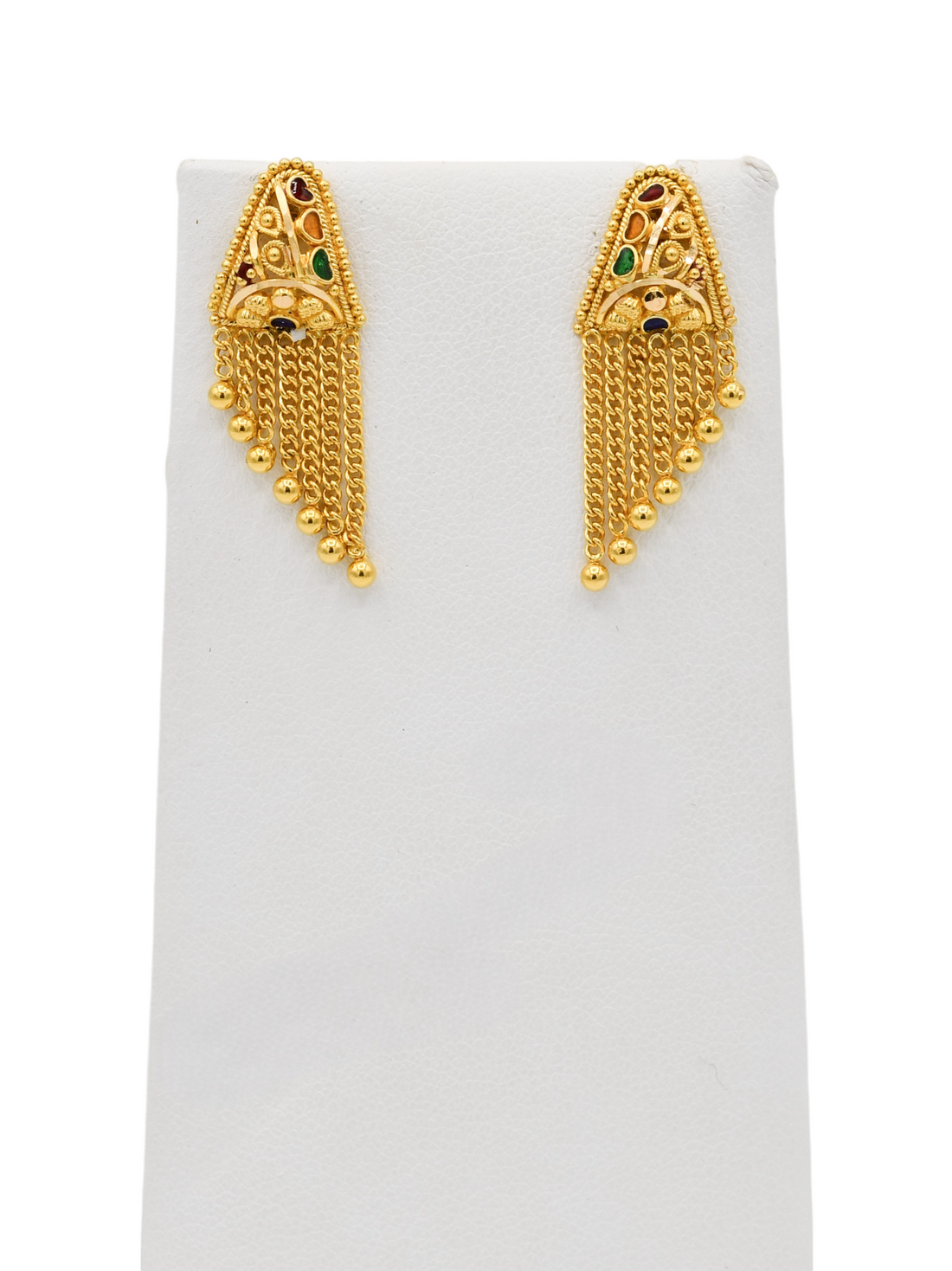 22ct Gold Minakari Earrings