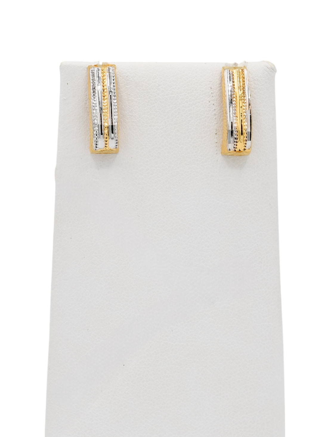 22ct Gold Two Tone Stud Earrings