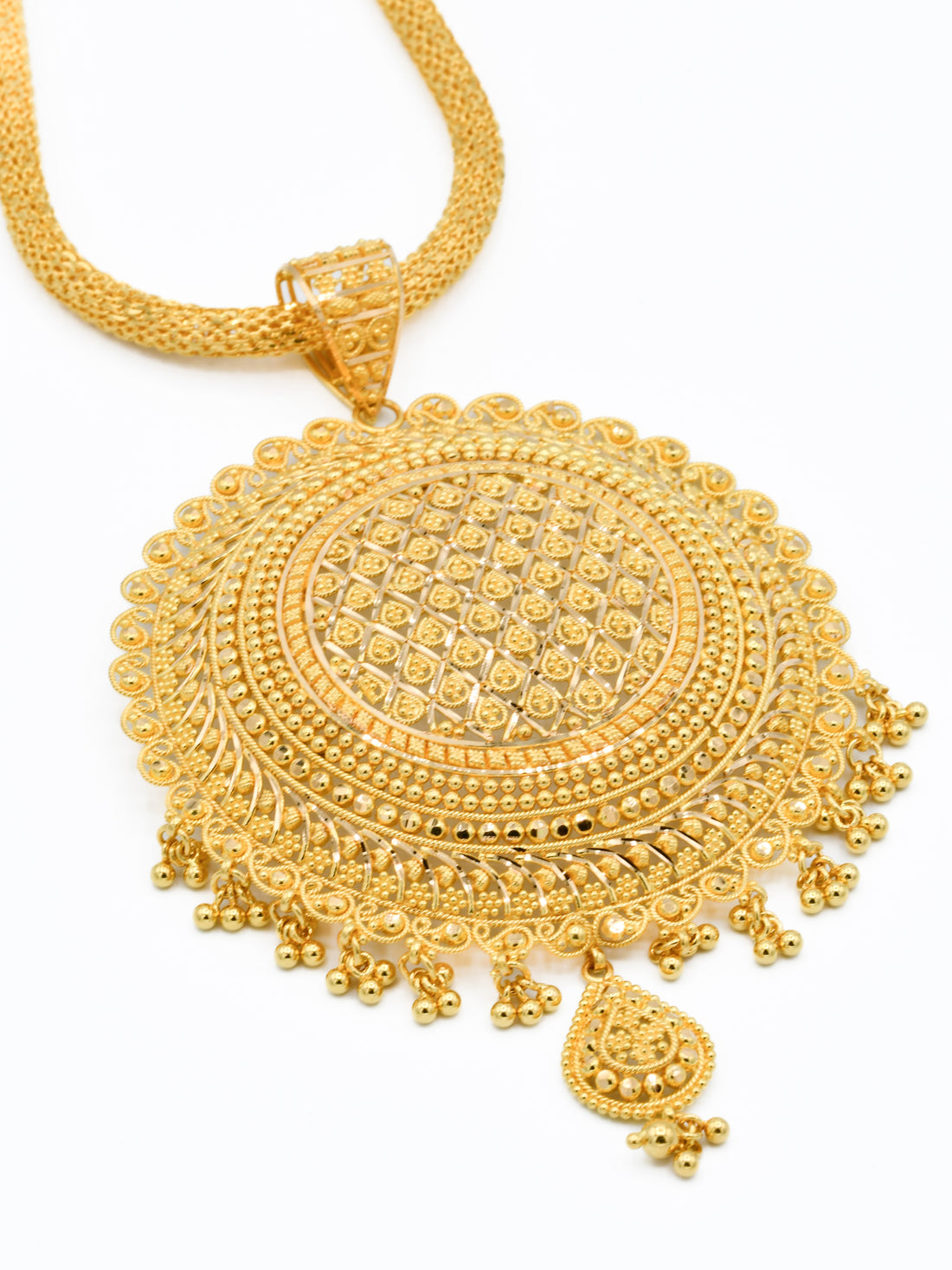 22ct Gold Filigree Round Pendant