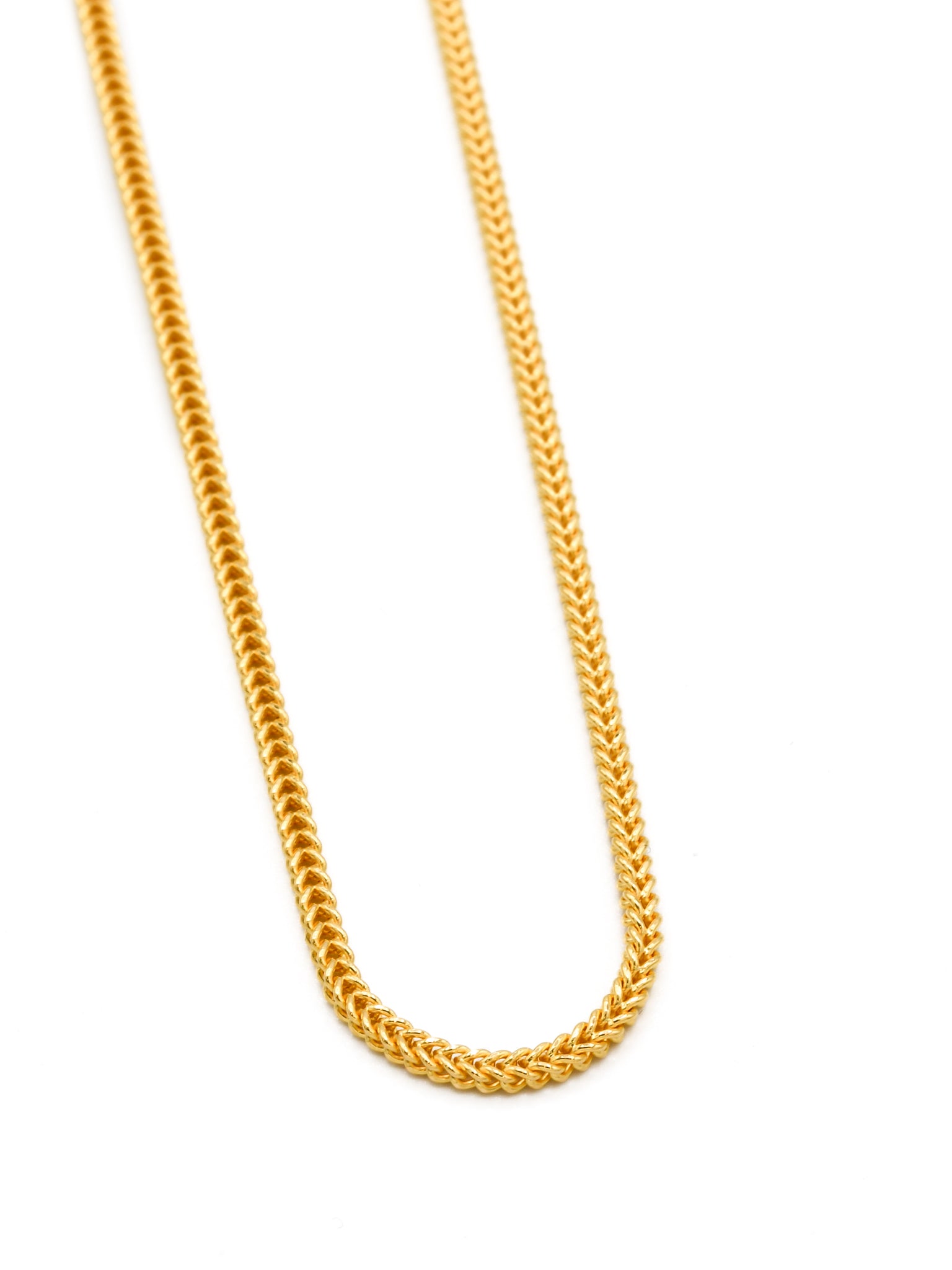 22ct Gold Hollow Fox Tail Chain - 60 cm