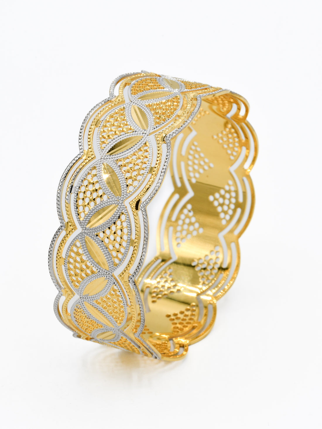 22ct Gold Two Tone Bangle