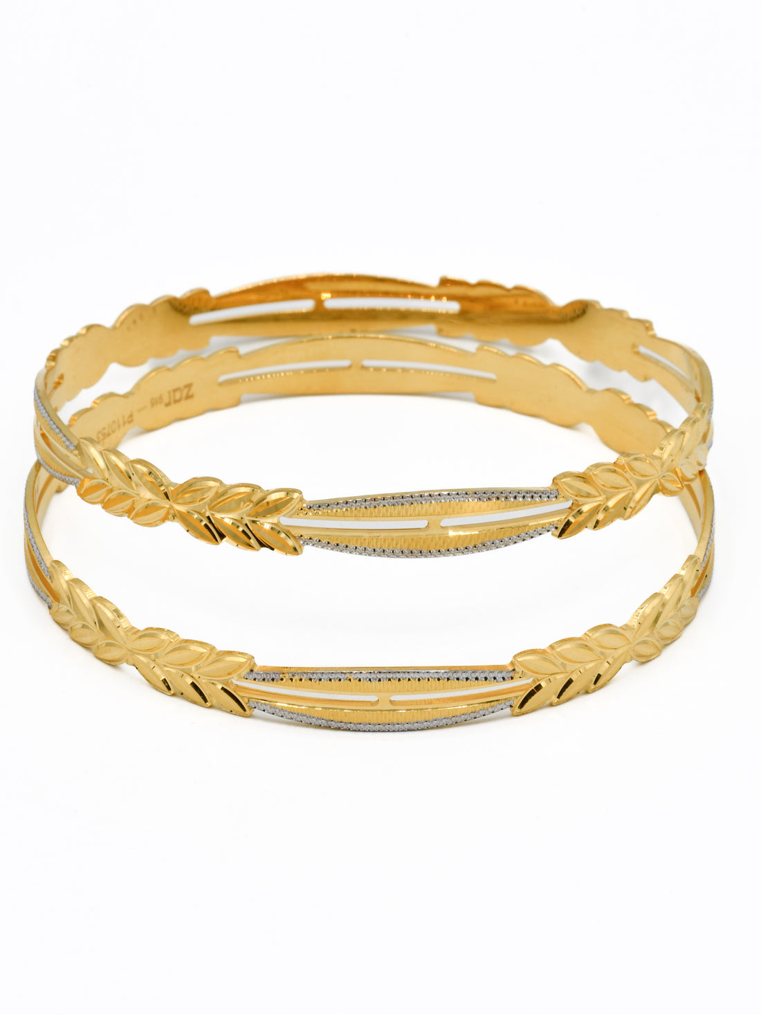 22ct Gold Two Tone Pair Bangle