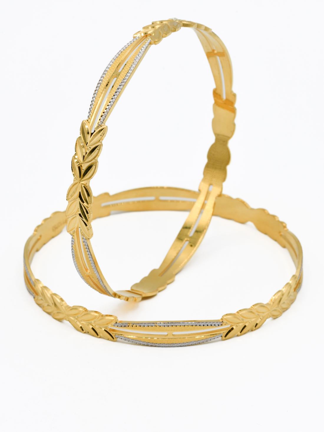 22ct Gold Two Tone Pair Bangle