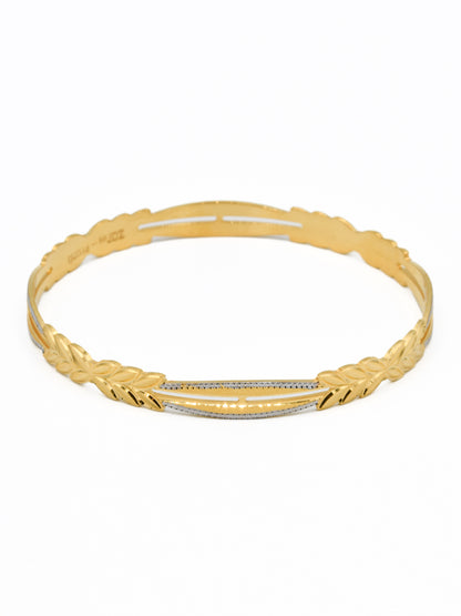 22ct Gold Two Tone Pair Bangle