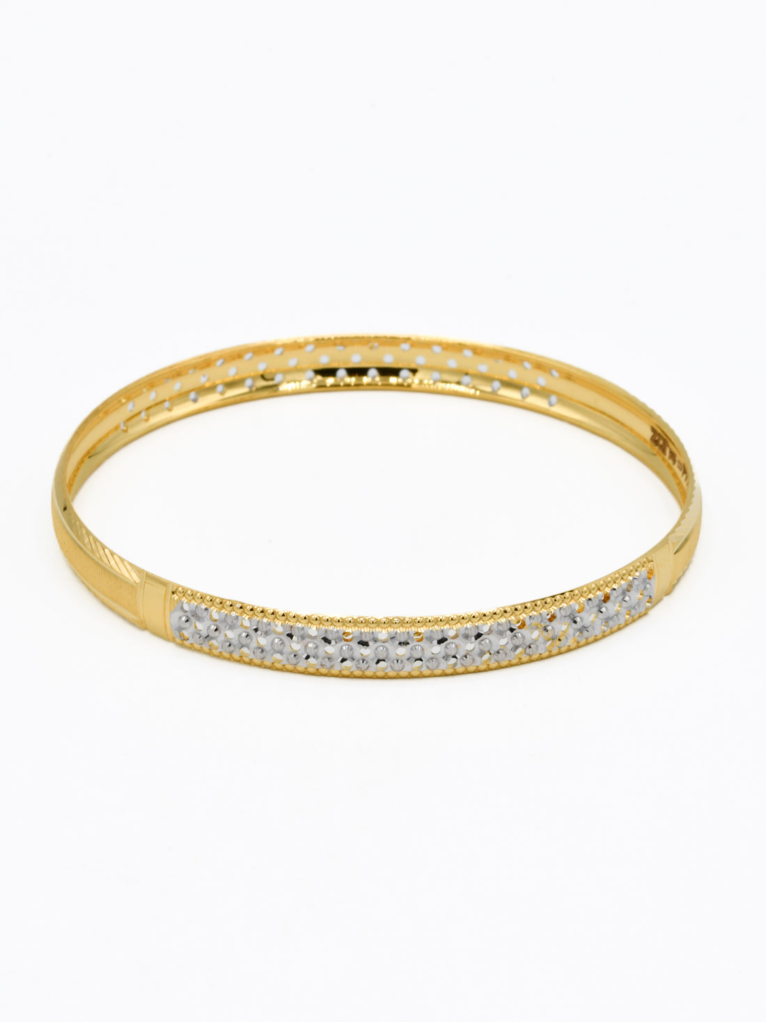 22ct Gold Two Tone Pair Bangle