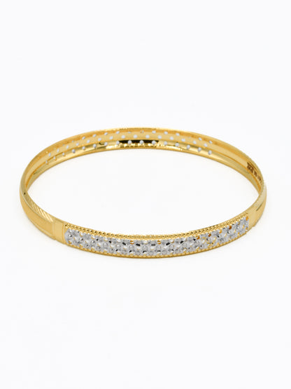 22ct Gold Two Tone Pair Bangle