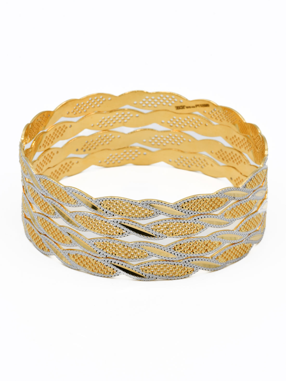 22ct Gold Two Tone 4 Bangles