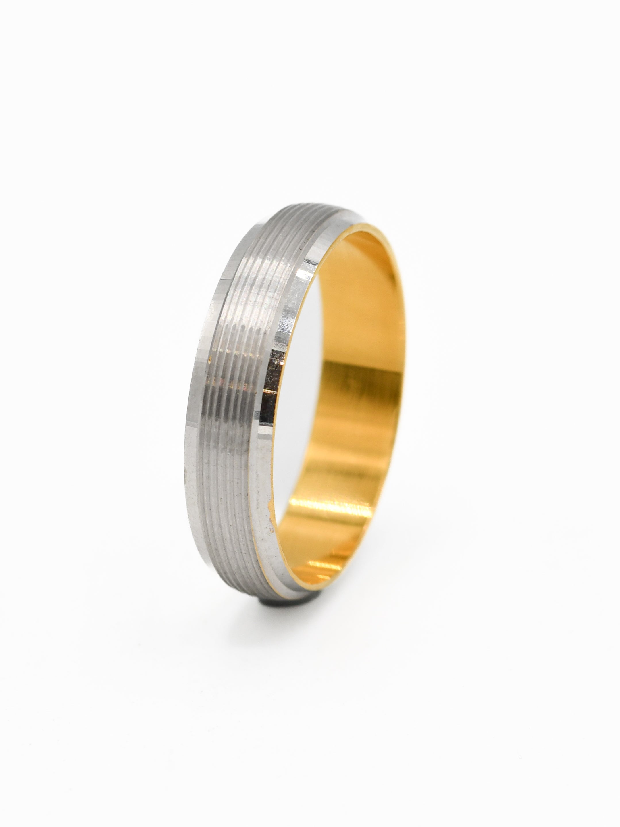 22ct Gold Two Tone Band Ring