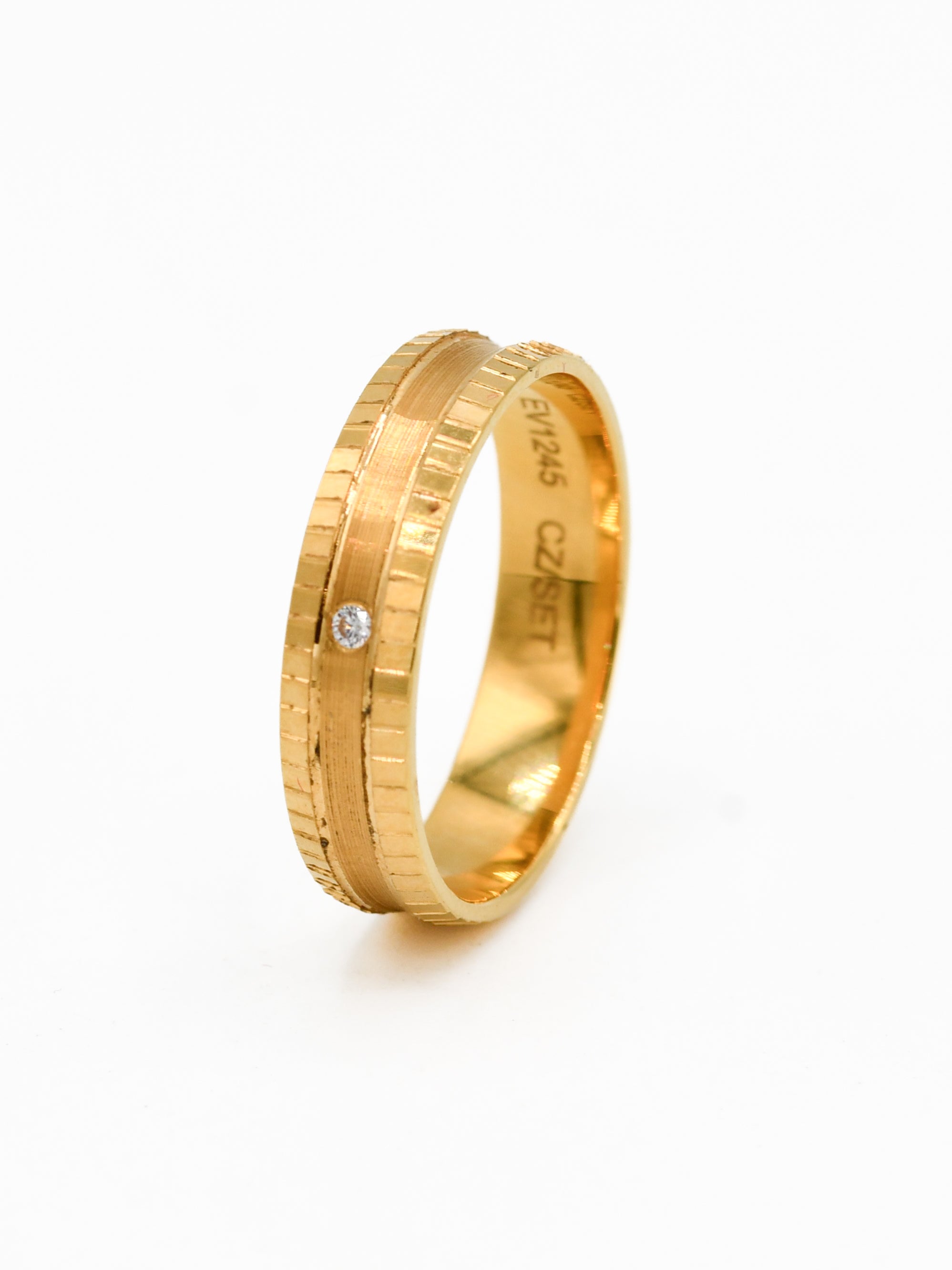 22ct Gold CZ Band Ring