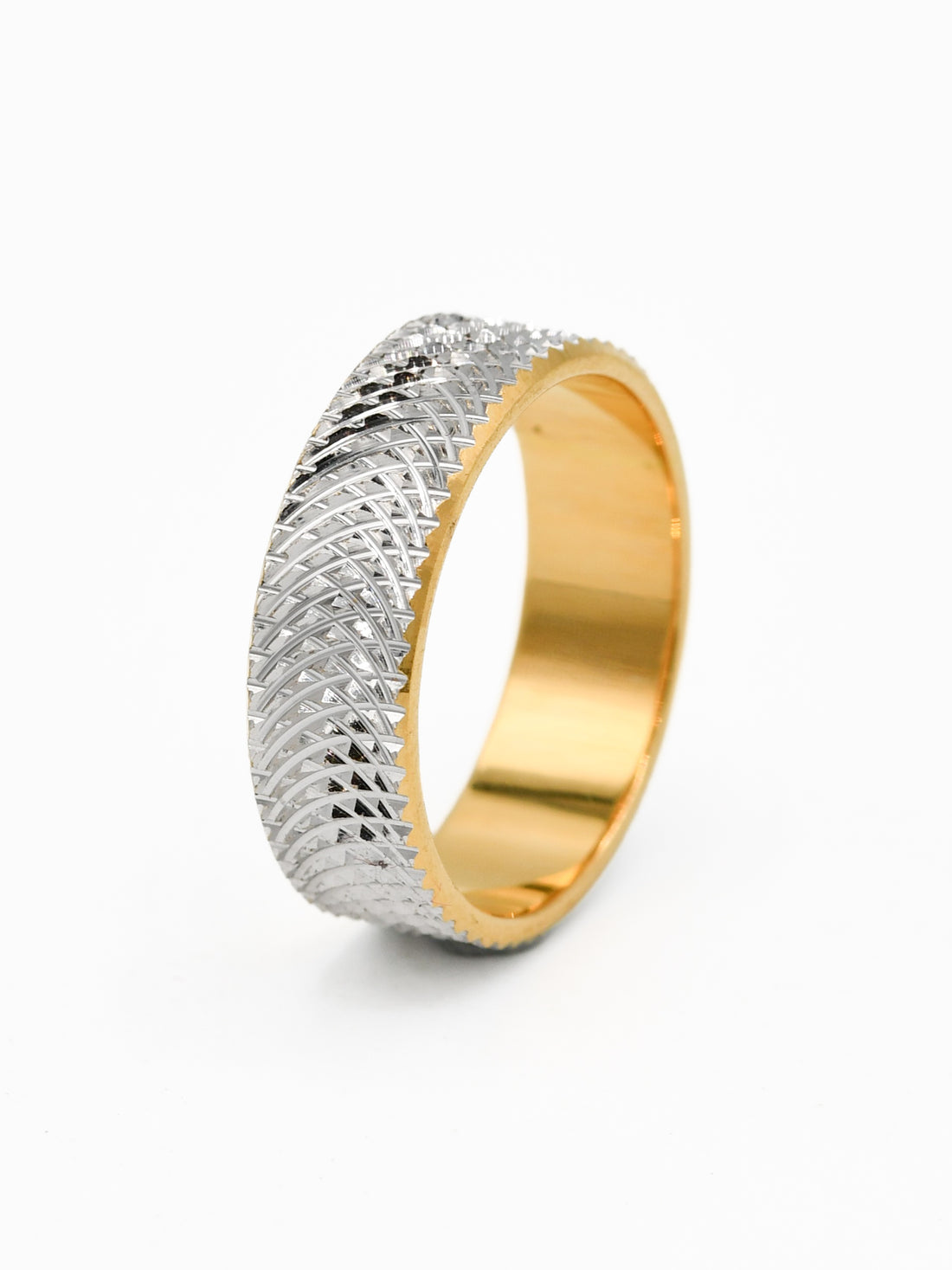 22ct Gold Two Tone Band Ring