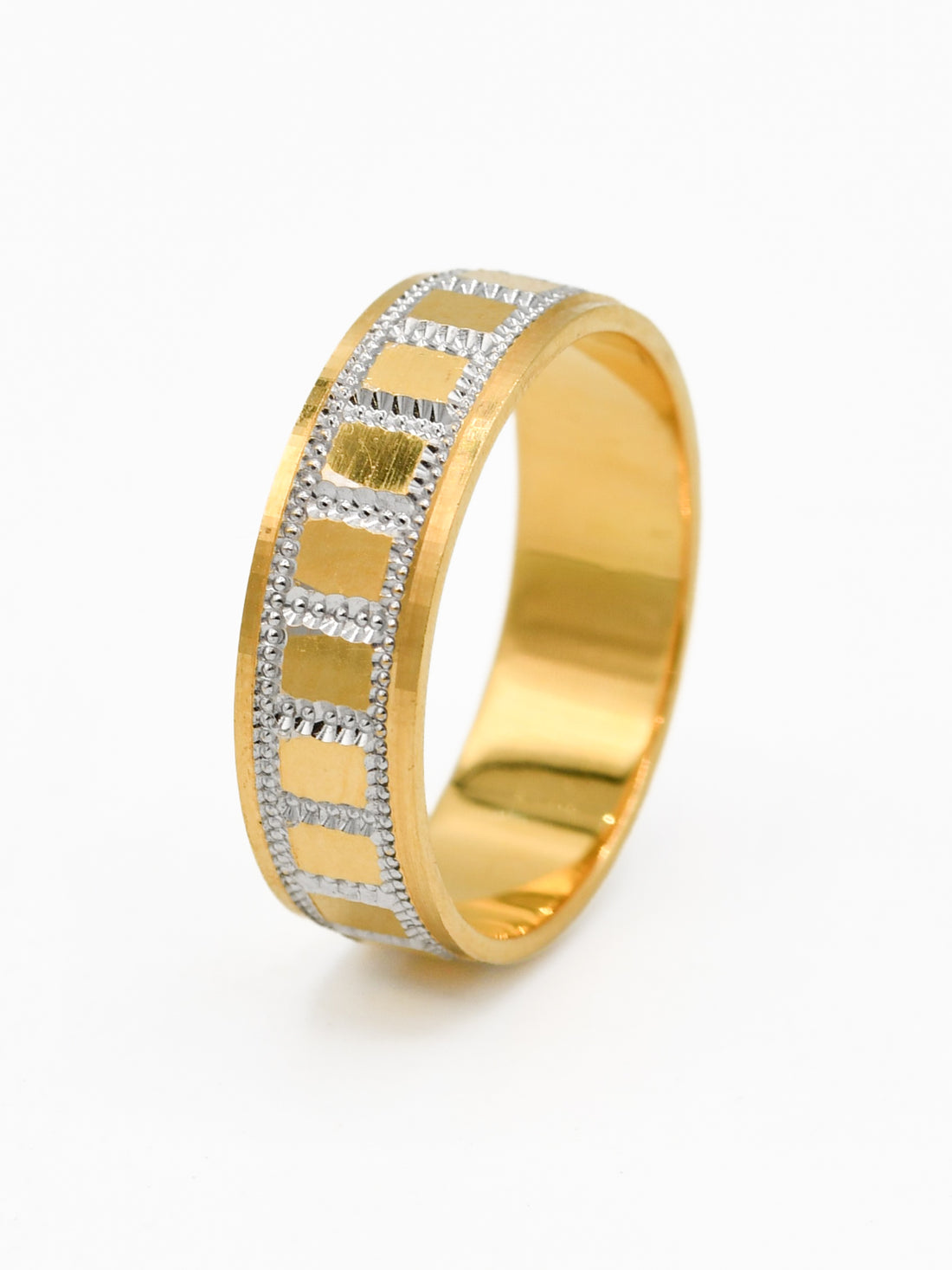 22ct Gold Two Tone Band Ring