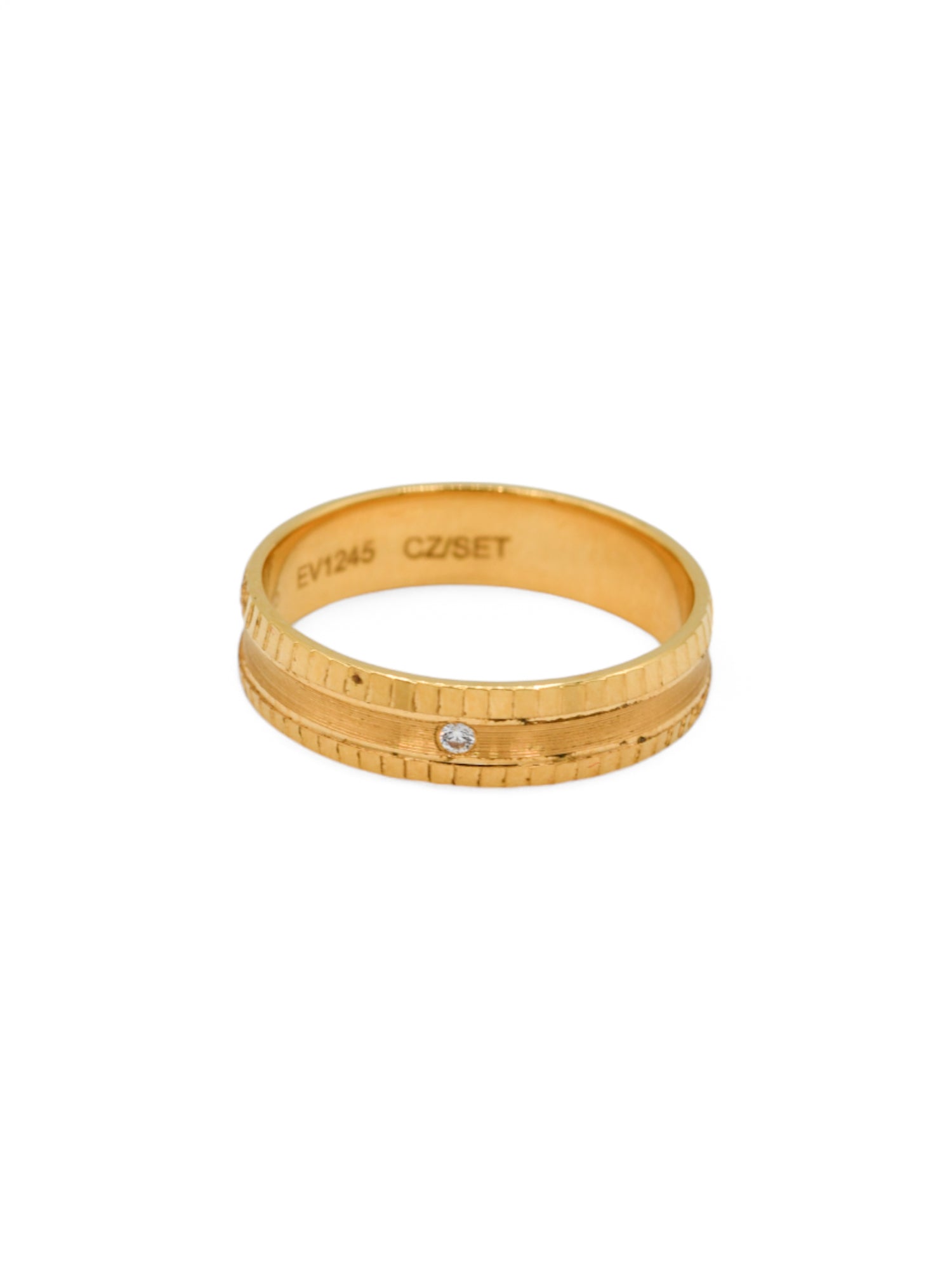 22ct Gold CZ Band Ring