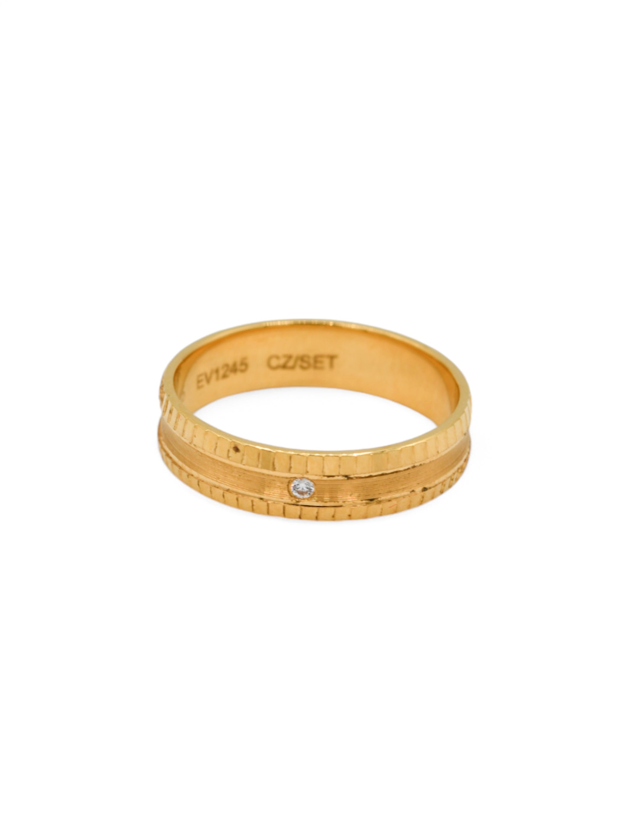 22ct Gold CZ Band Ring