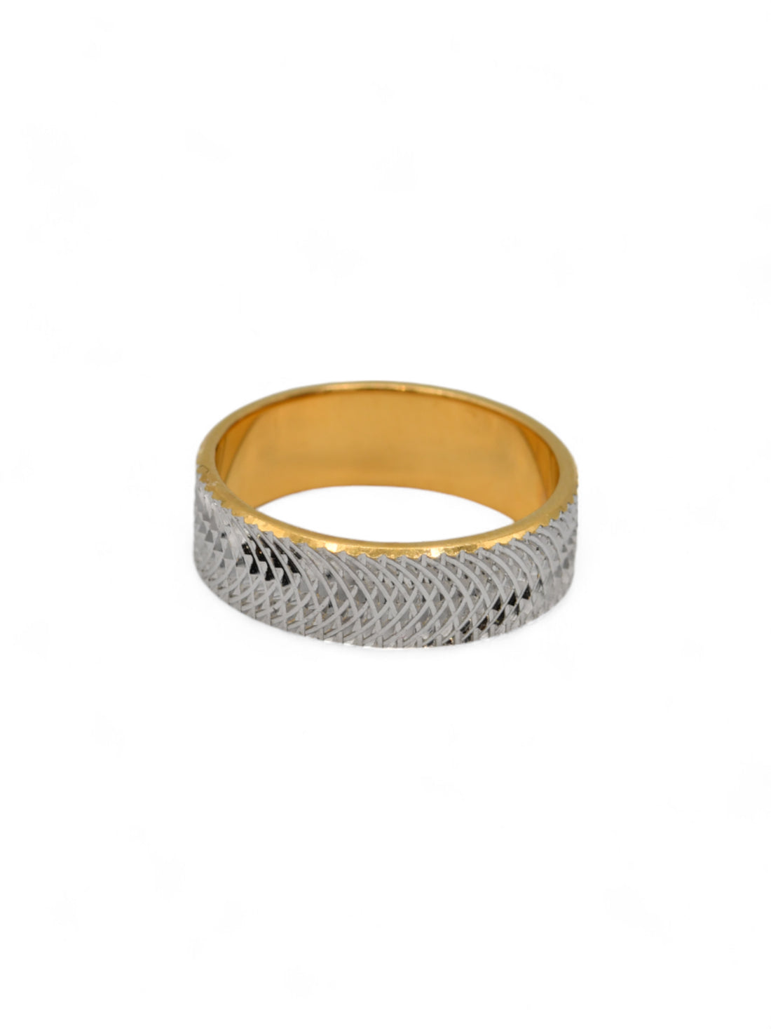 22ct Gold Two Tone Band Ring