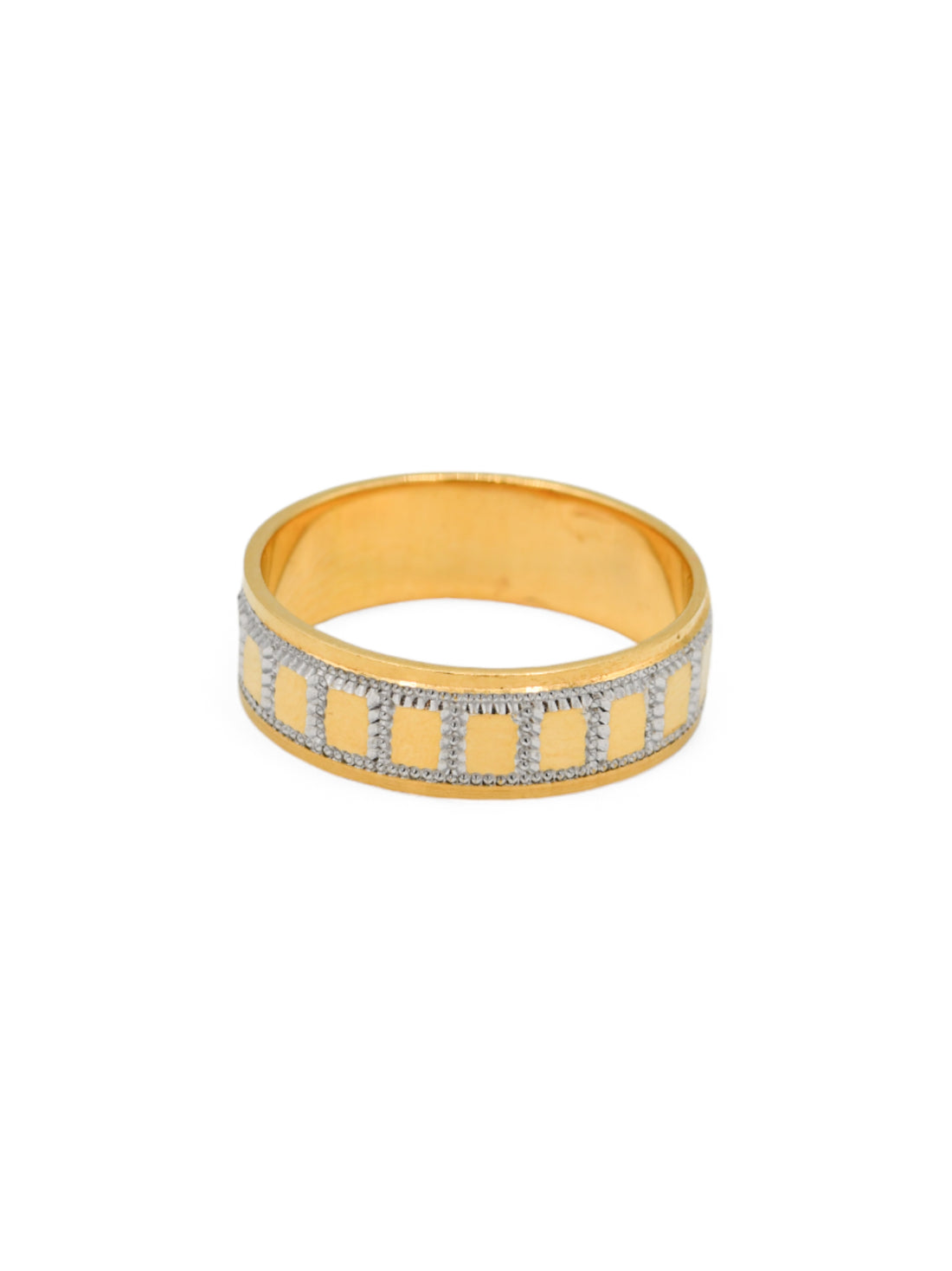 22ct Gold Two Tone Band Ring