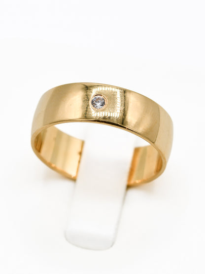 22ct Gold CZ Band Ring