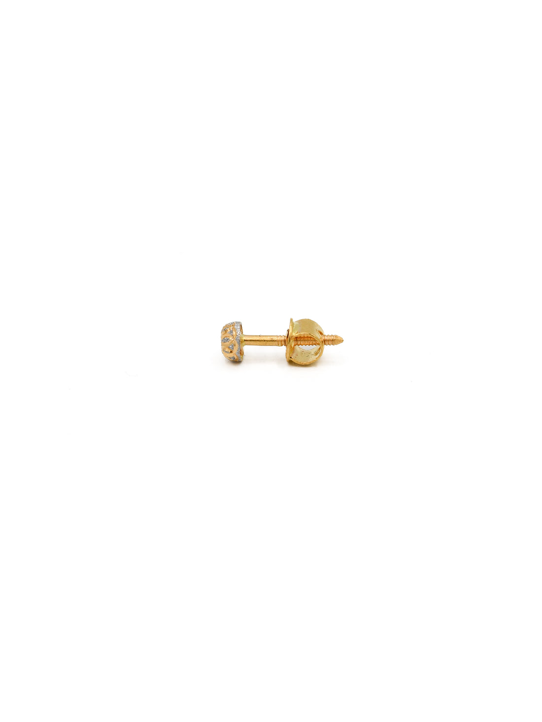 22ct Gold Two Tone Stud Earrings