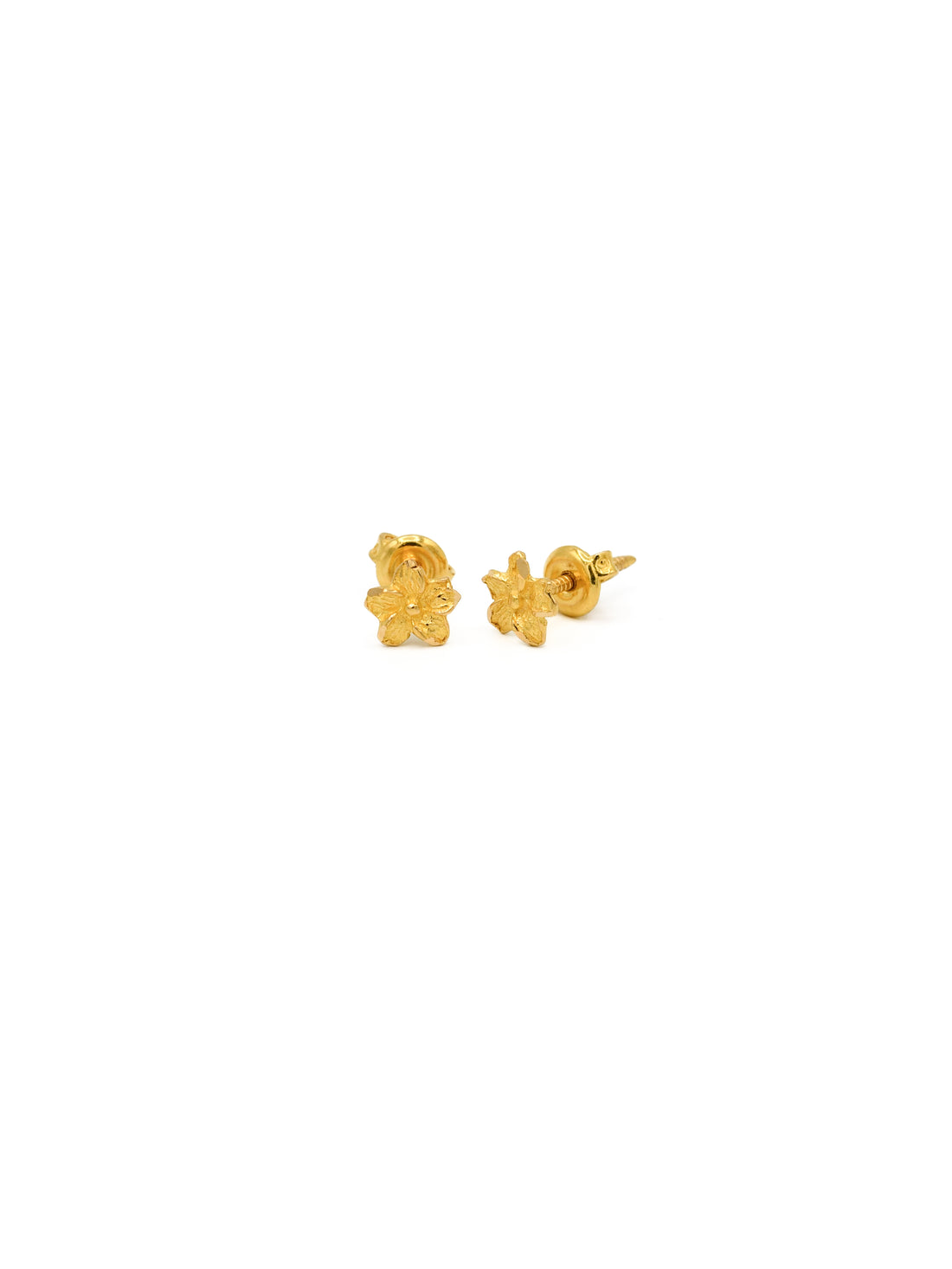 22ct Gold Flower Stud Earrings