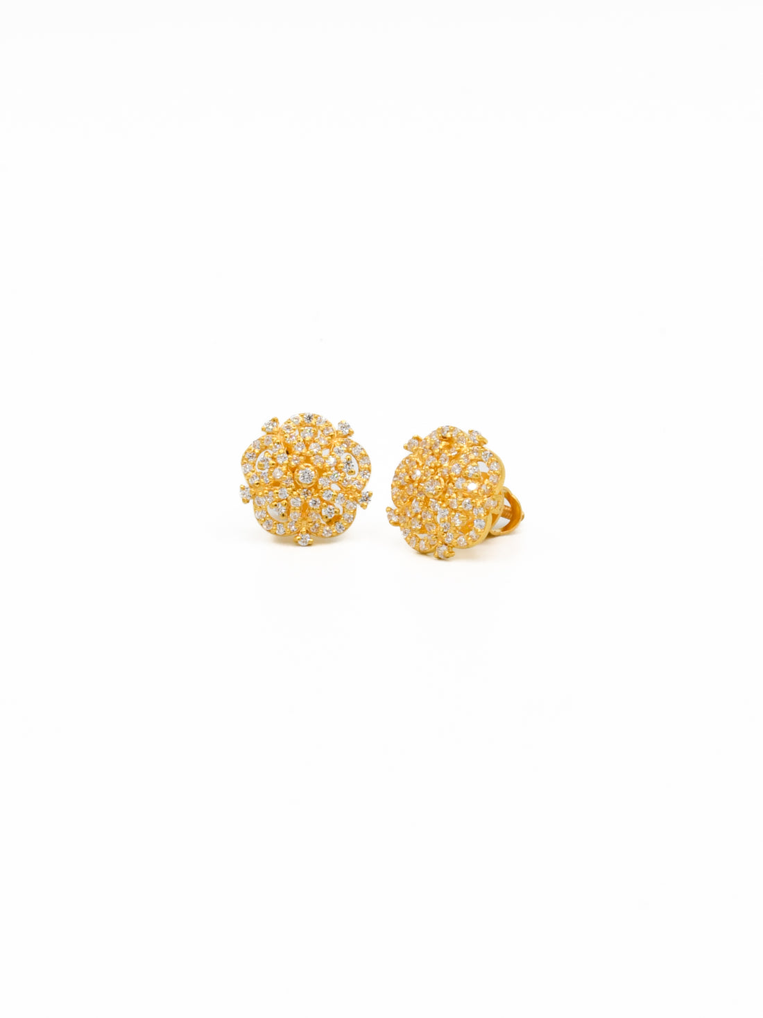 22ct Gold CZ Stud Earrings