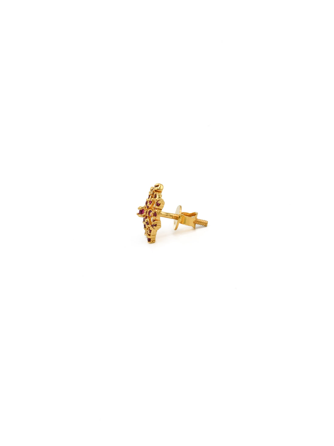 22ct Gold Pink CZ Stud Earrings