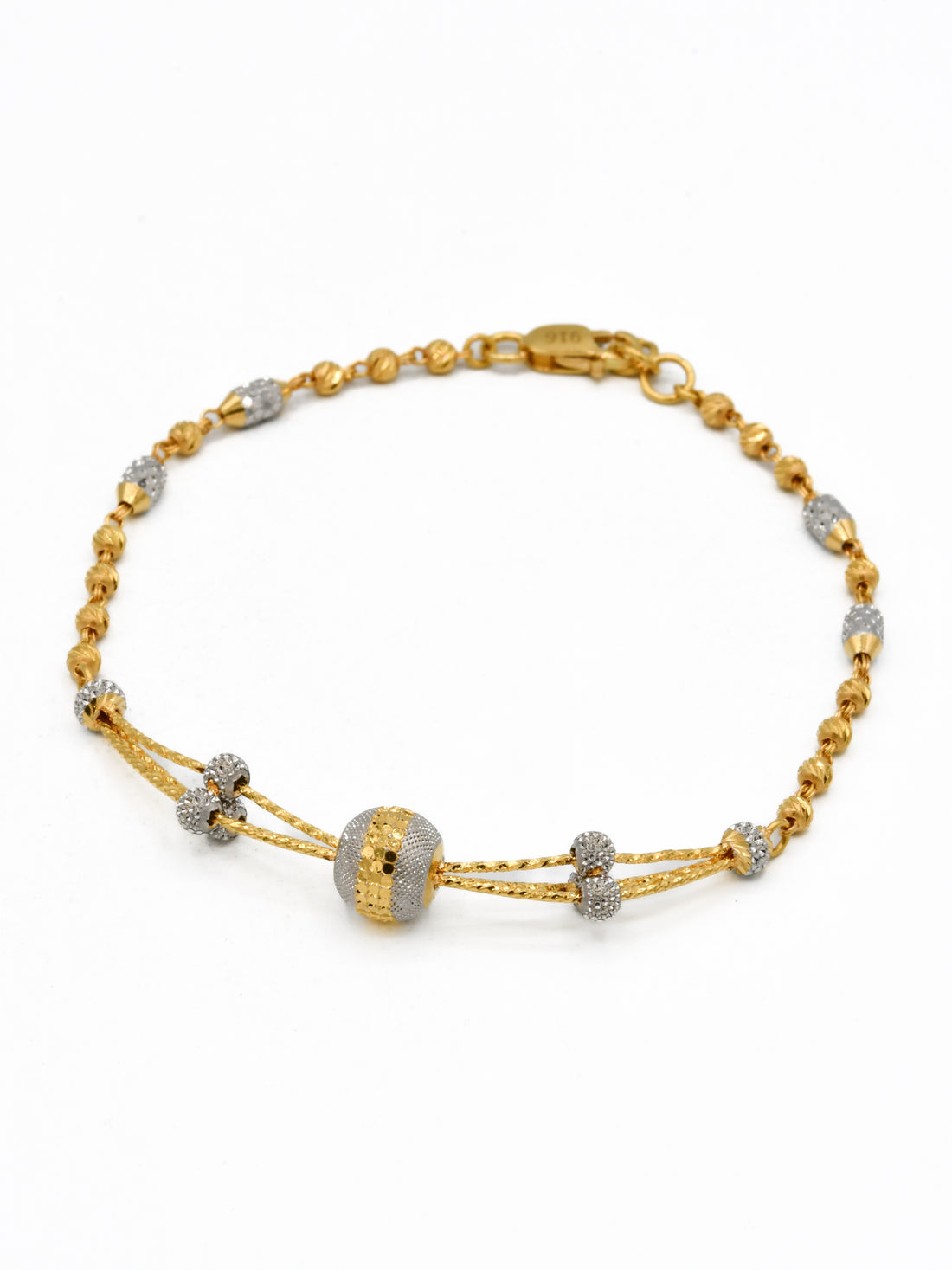 22ct Gold Two Tone Ladies Bracelet