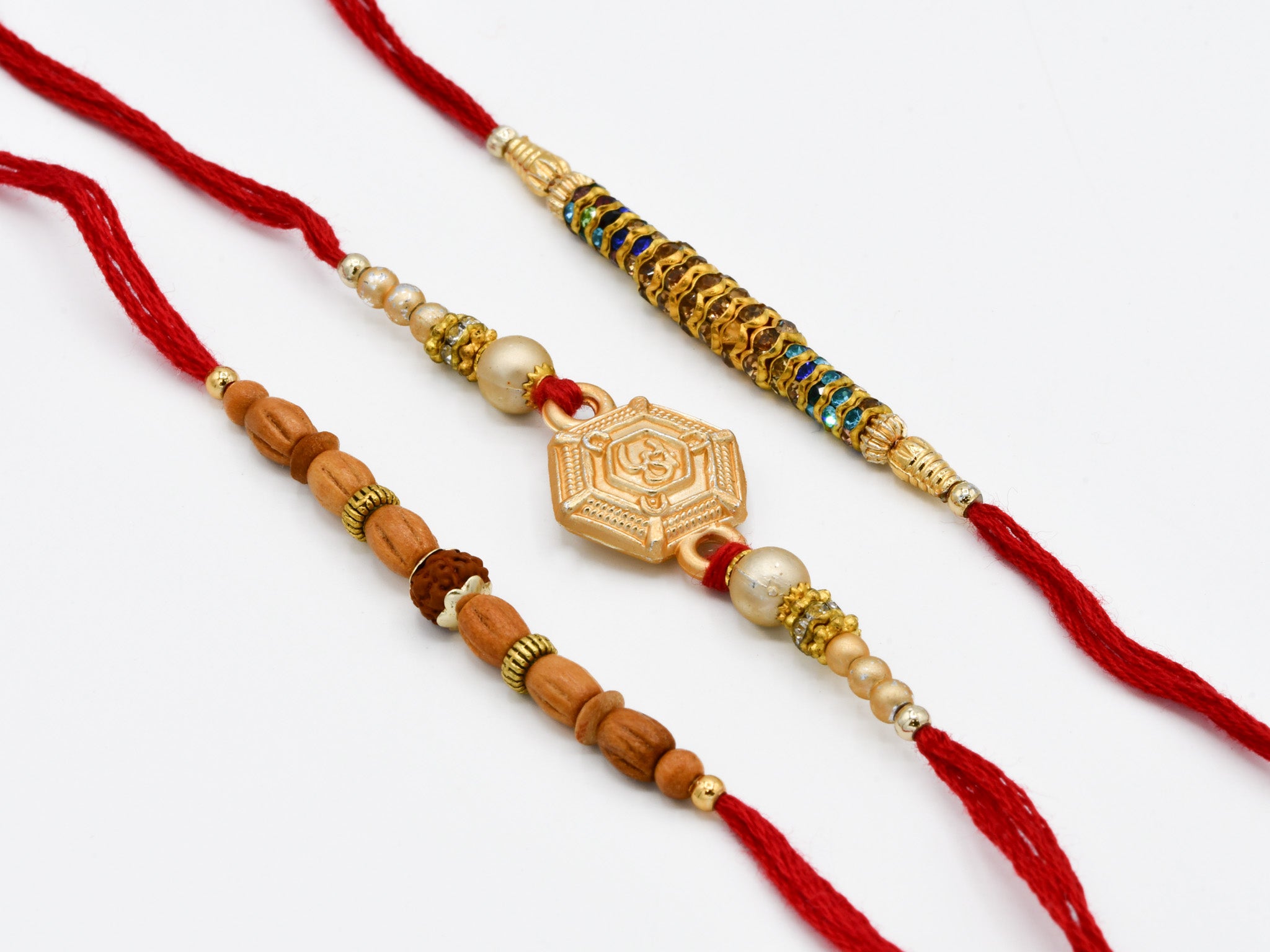 3 Assorted Rakhi Set - Roop Darshan