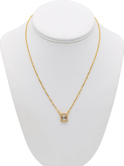 22ct Gold CZ Necklace Set