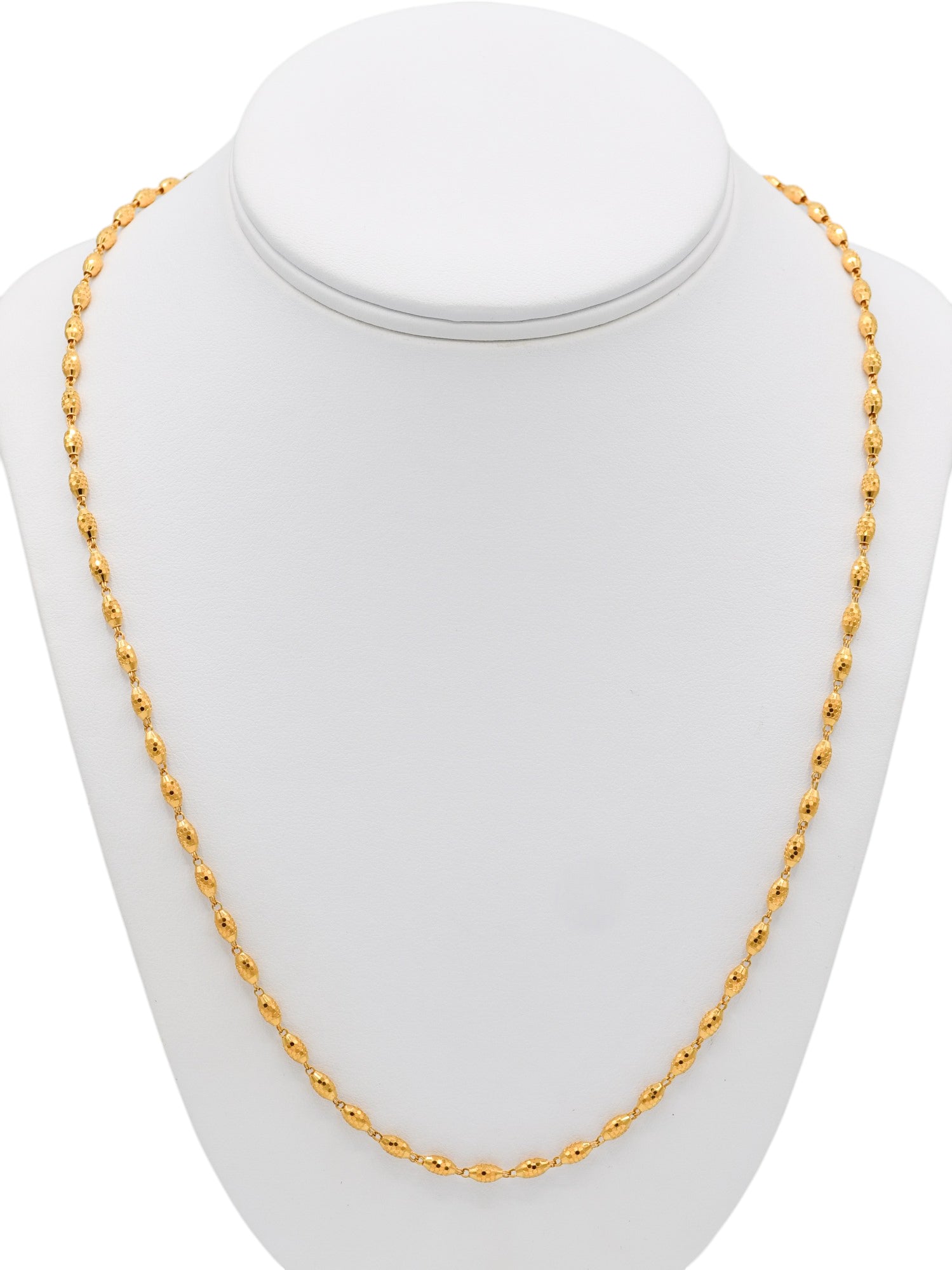 22ct Gold Ball Long Fancy Chain