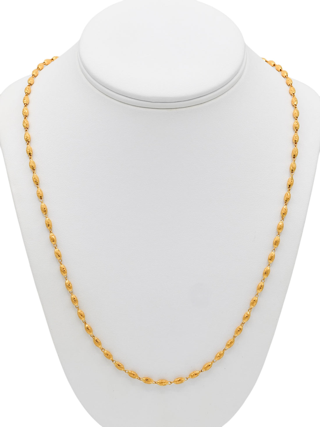 22ct Gold Ball Long Fancy Chain