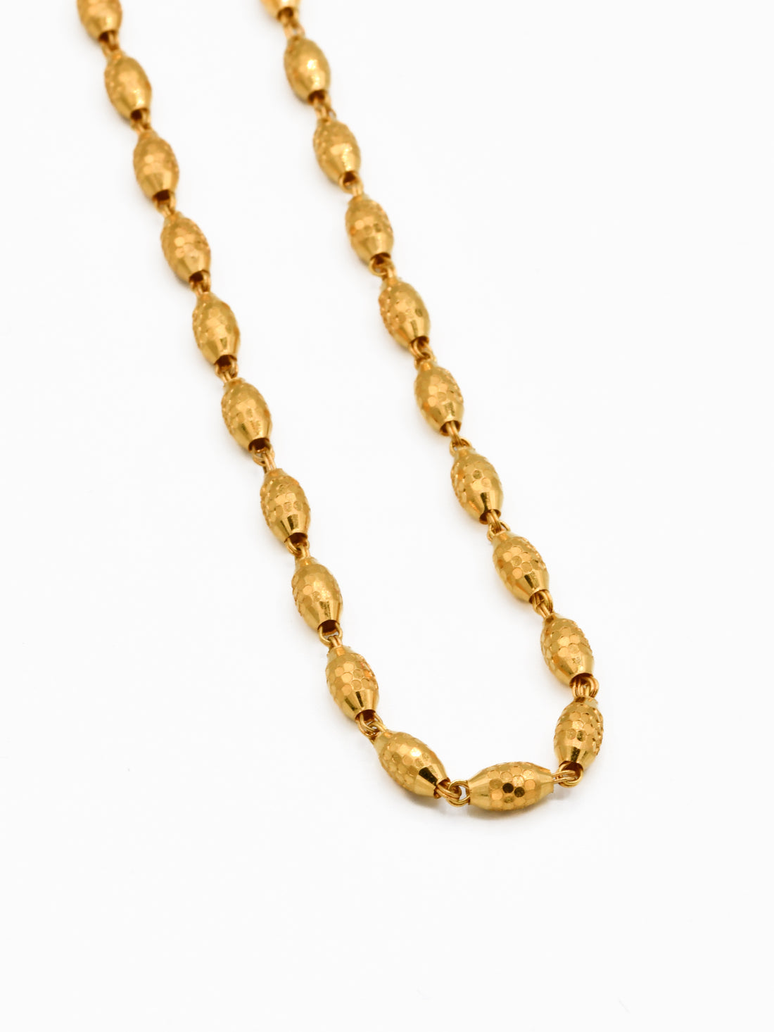 22ct Gold Ball Long Fancy Chain